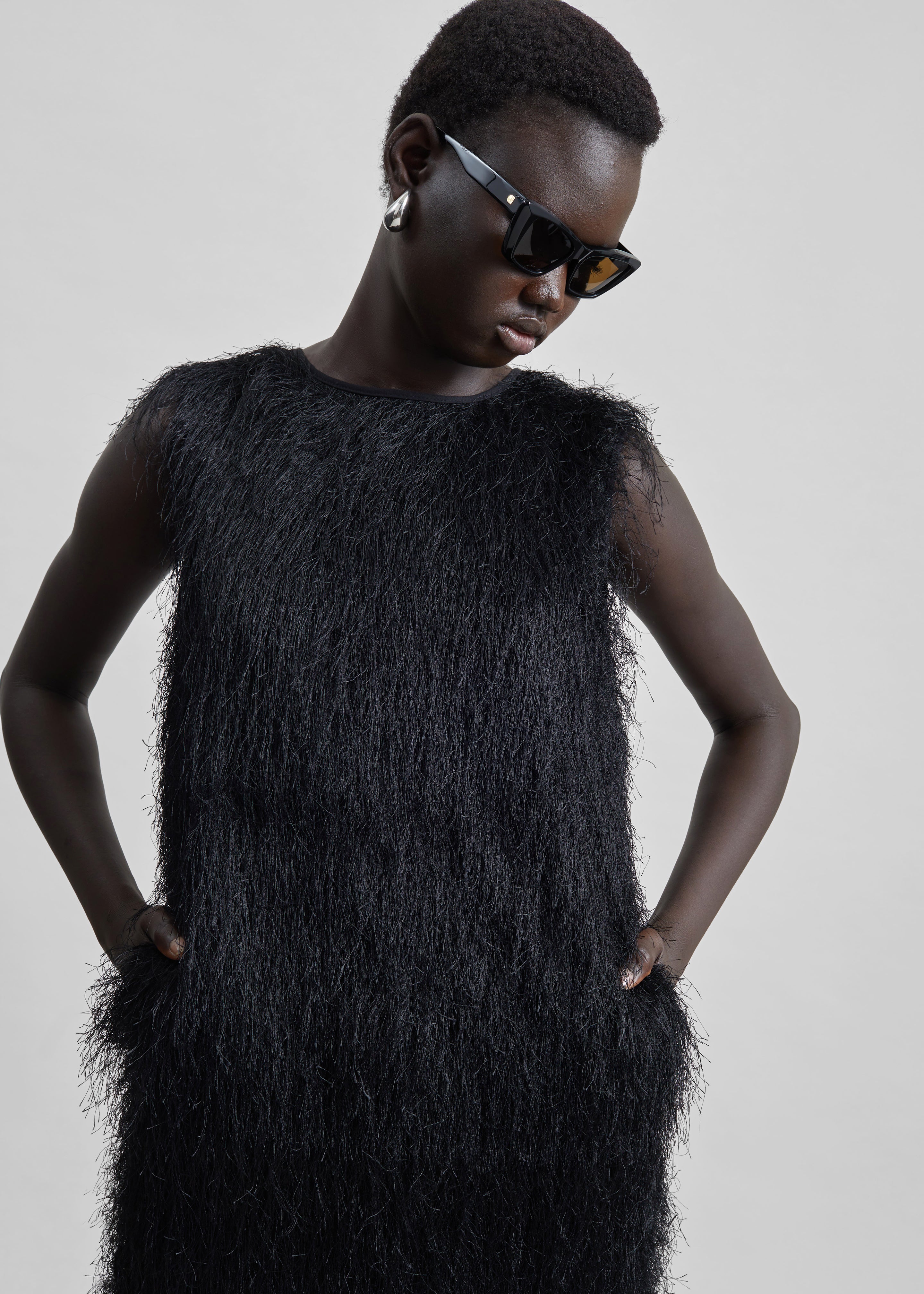 Loulou De Saison Tiwa Fringed Maxi Dress - Black - 5