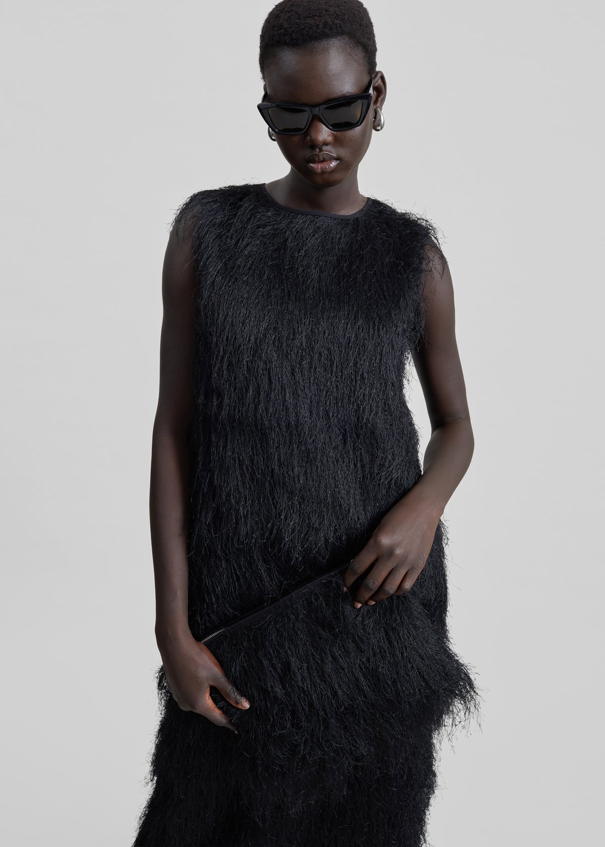 Loulou De Saison Tiwa Fringed Maxi Dress - Black - 7