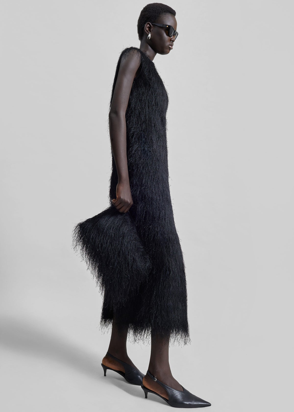 Loulou De Saison Tiwa Fringed Maxi Dress - Black - 4