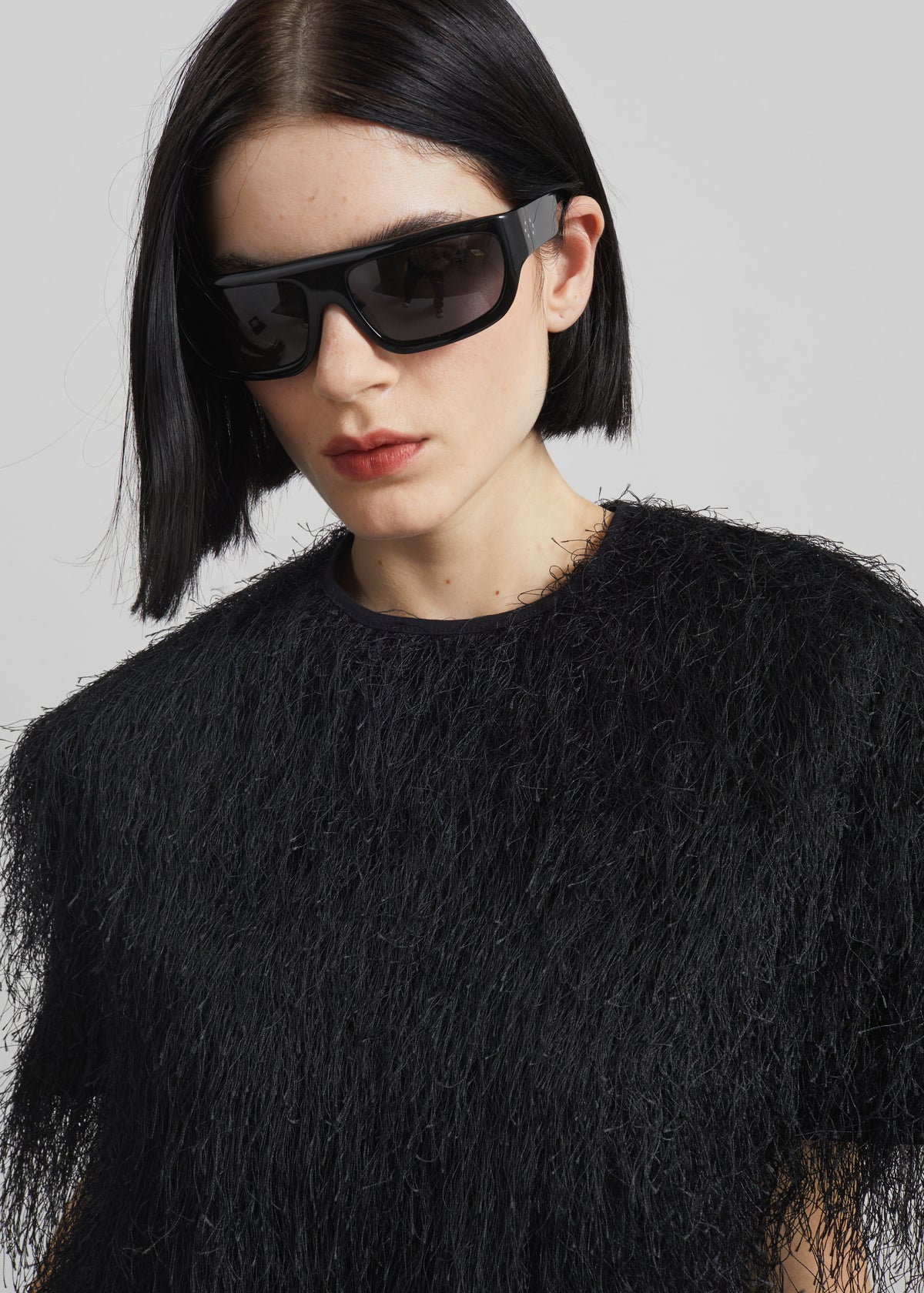 Loulou de Saison Zaro Short Sleeve Top - Black - 4