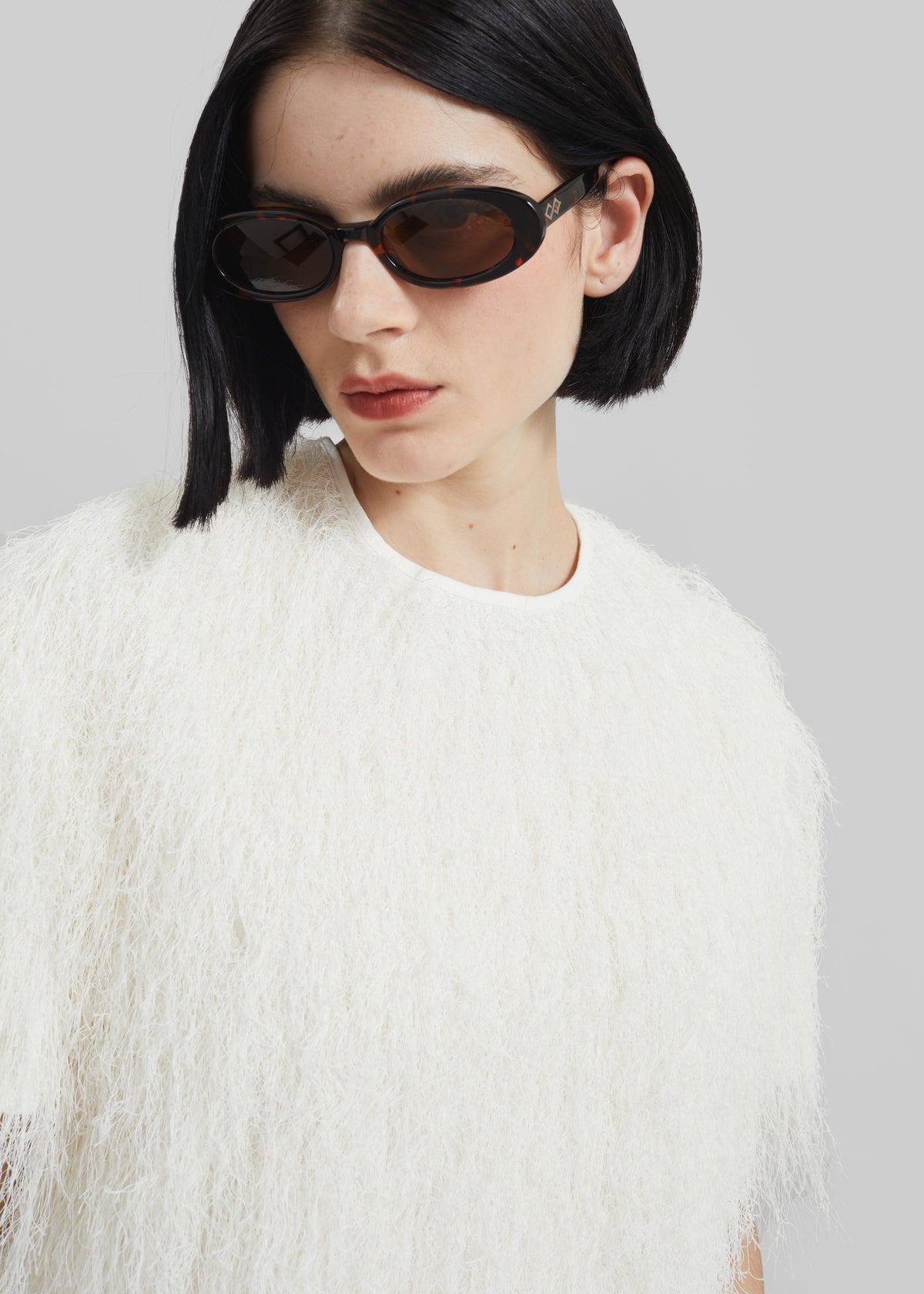 Loulou de Saison Zaro Short Sleeve Top - White - 3