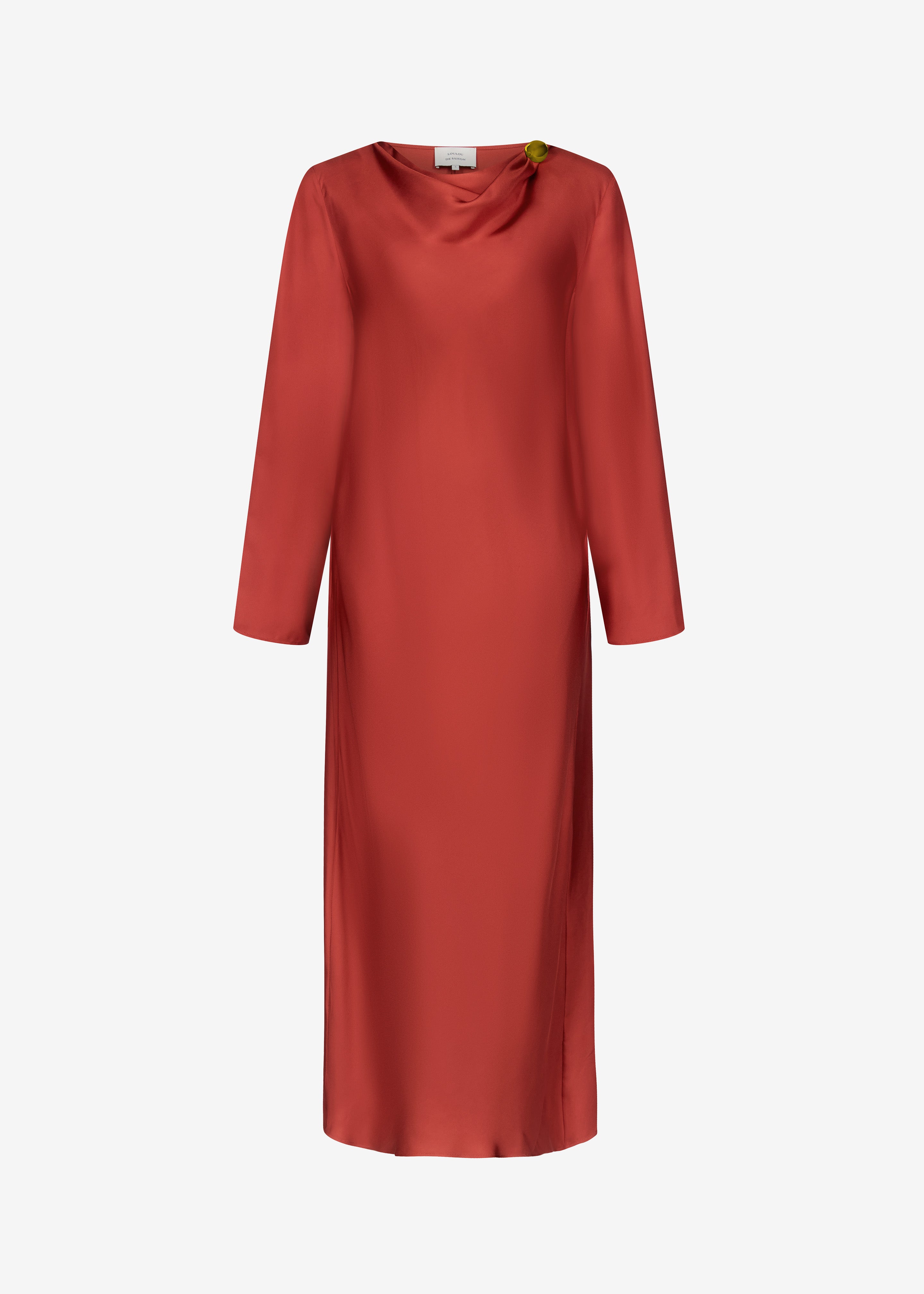Loulou de Saison Zoya Silk Twill Dress - Red - 6
