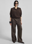 Loulou de Saison Cove LDS Wide Pants - Brown Melange