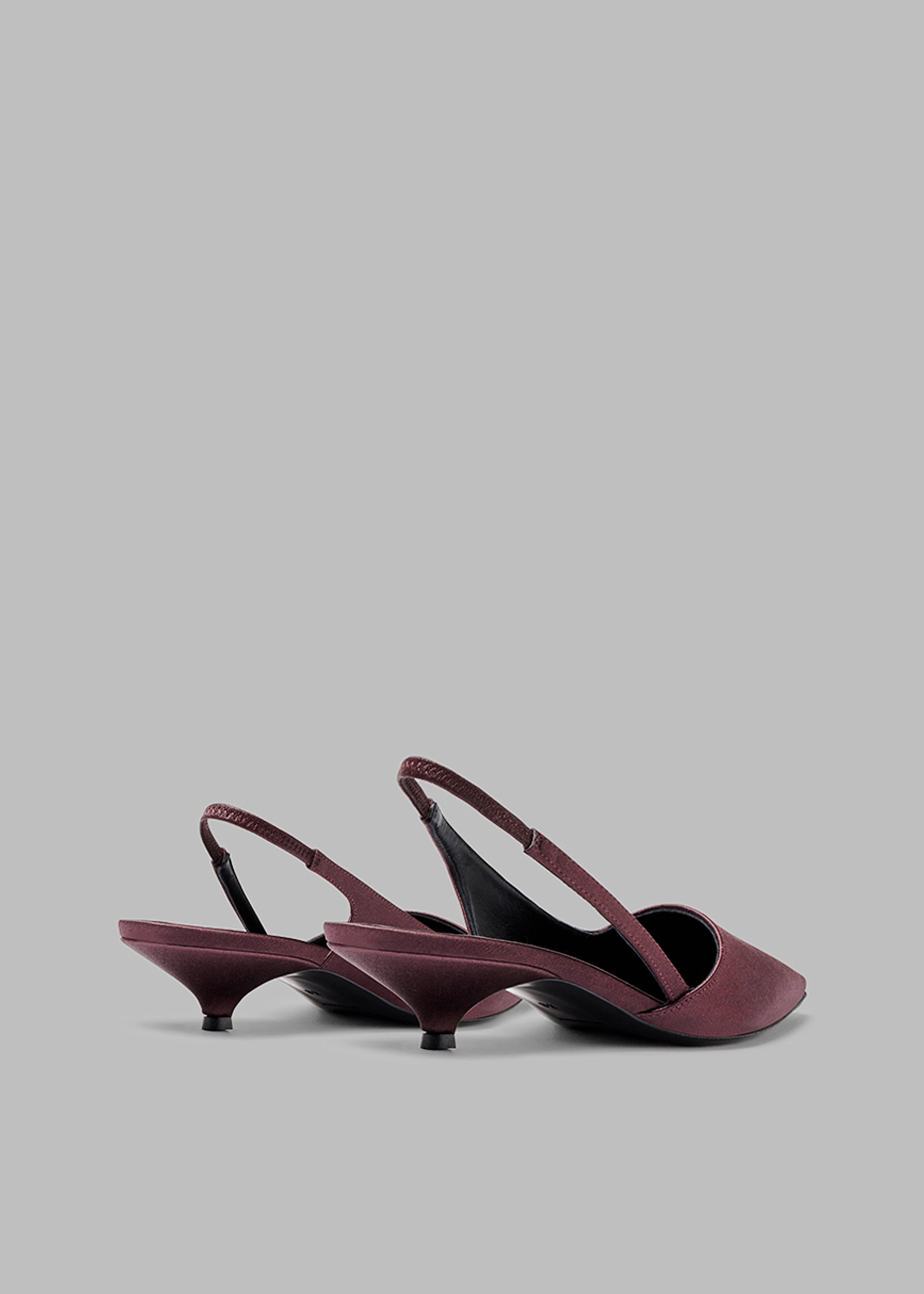 Loulou Studio Sulue Slingback Kitten Heel Shoes - Midnight Bordeaux - 8