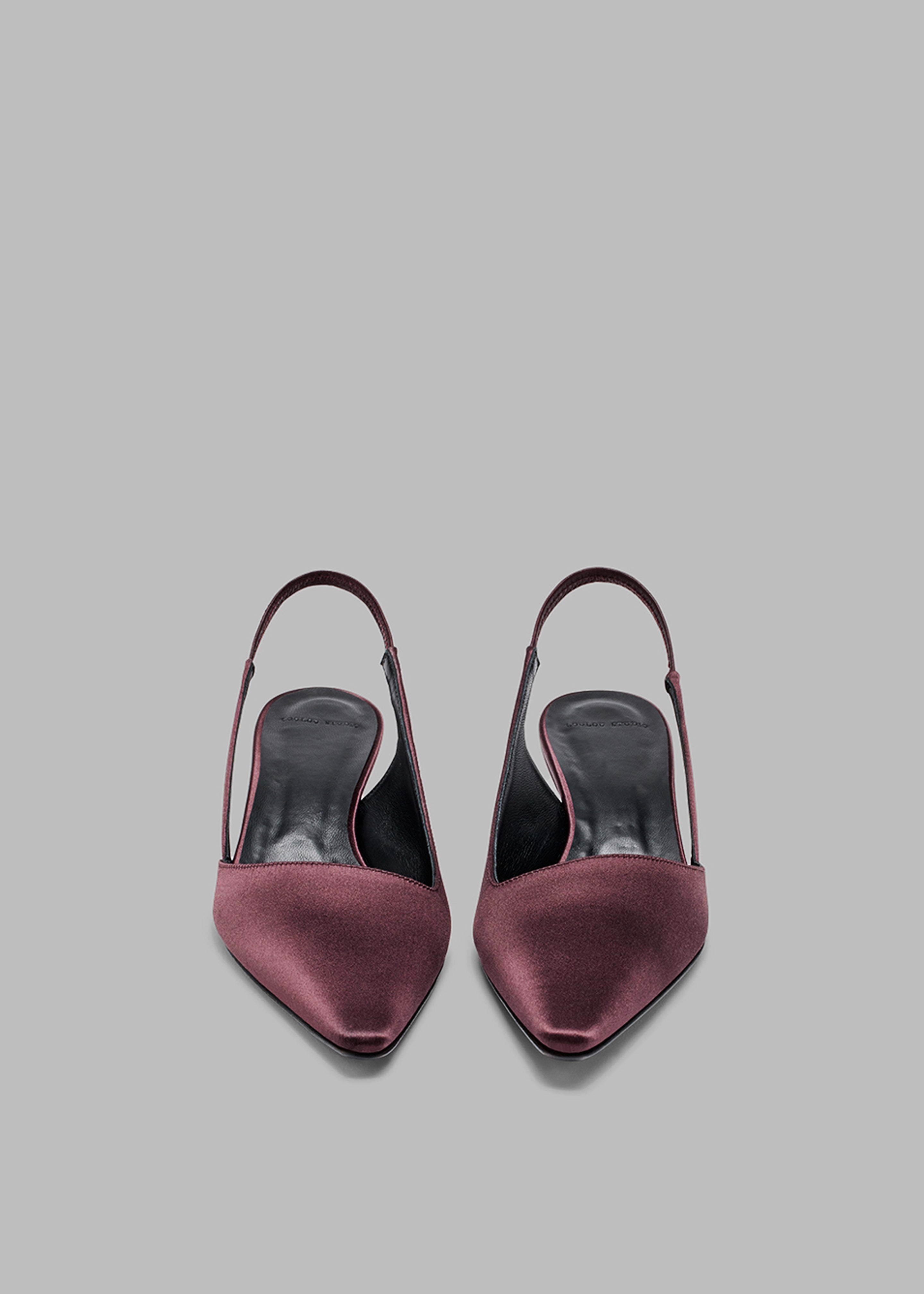 Loulou Studio Sulue Slingback Kitten Heel Shoes - Midnight Bordeaux - 3