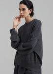 Loulou Studio Anaa Cashmere Sweater - Anthracite Melange