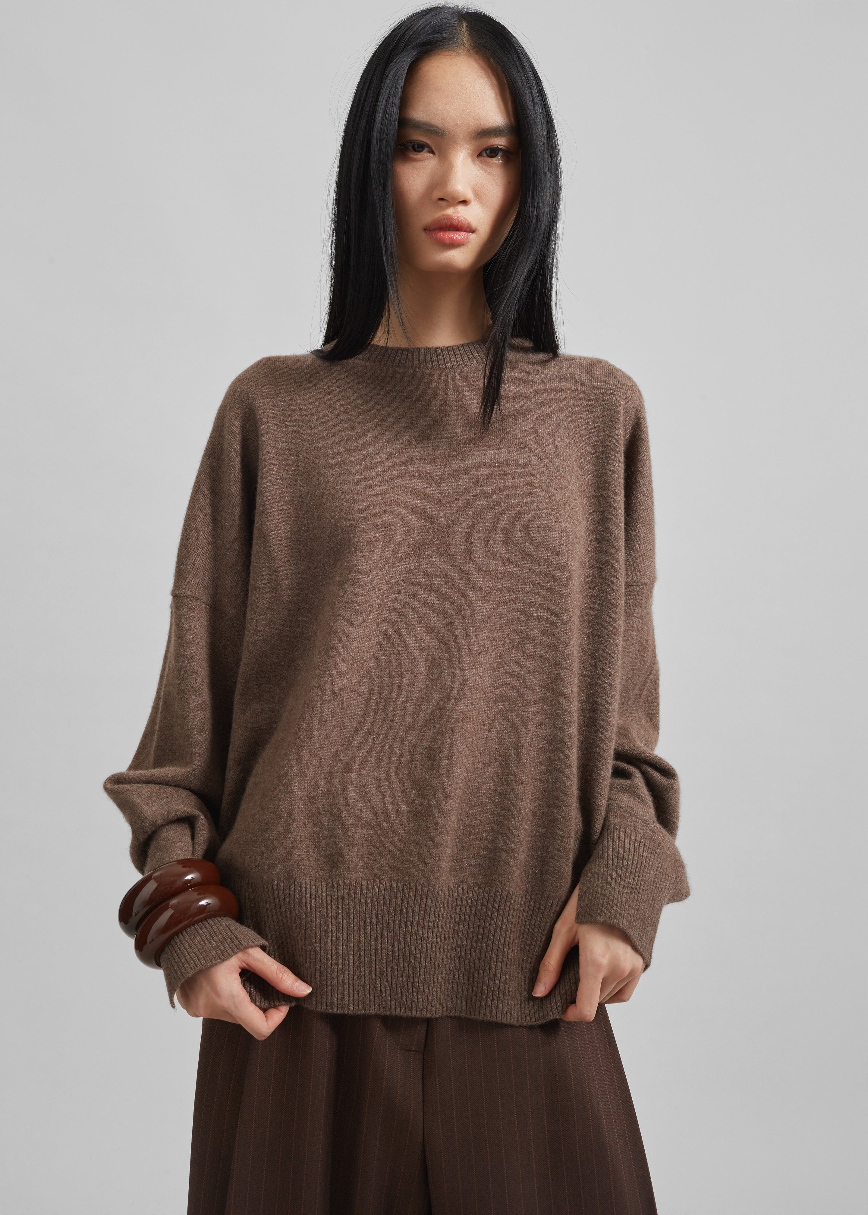 Loulou Studio Anaa Cashmere Sweater - Wood - 1