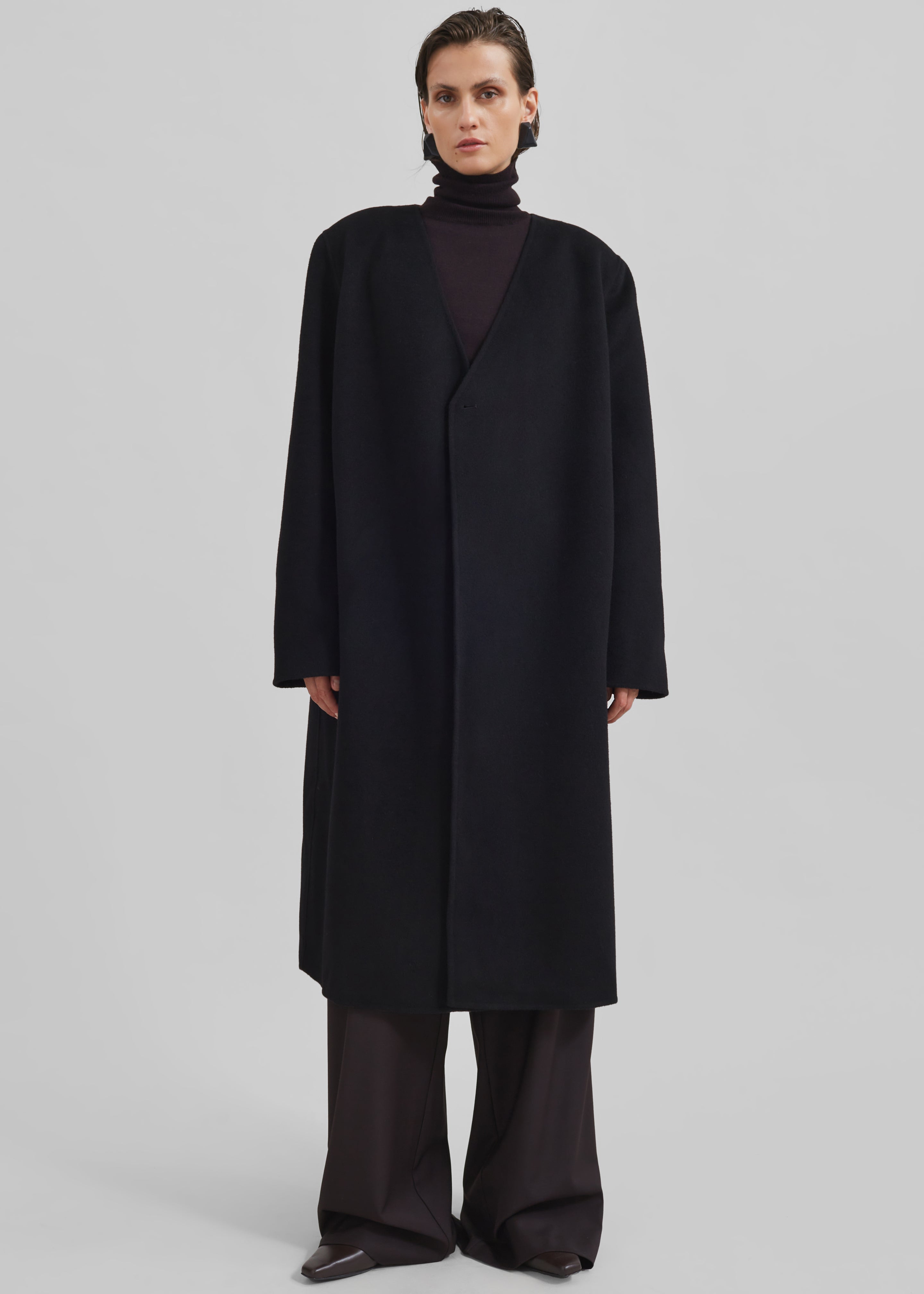 Loulou Studio Banie Long Coat - Black - 6