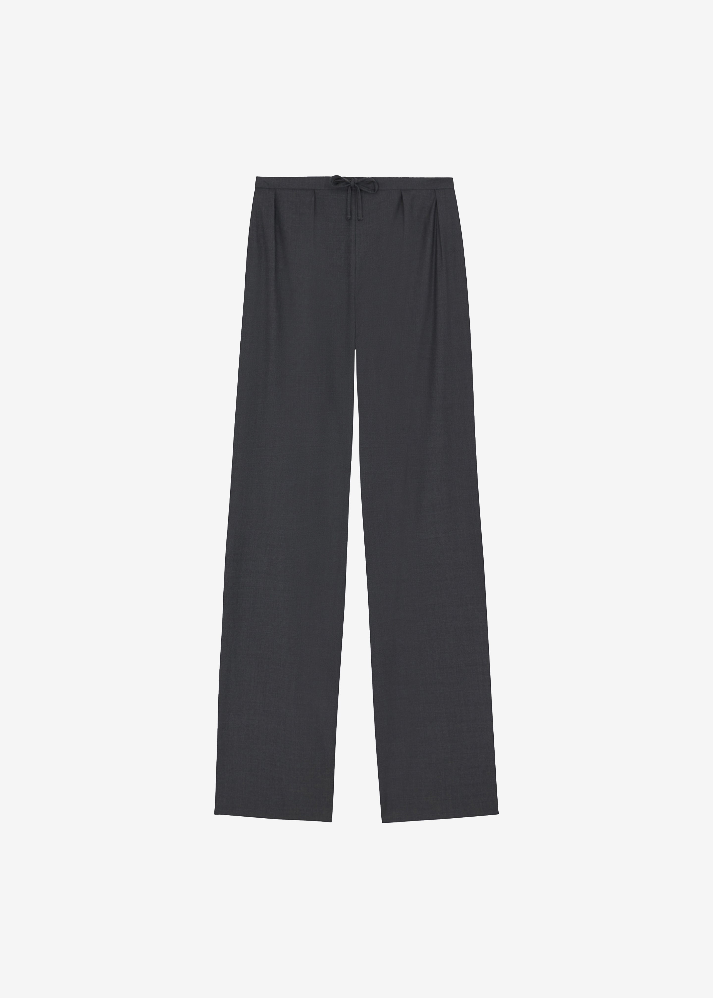 Loulou Studio Cove Elastic Waistband Pants - Black Melange - 8