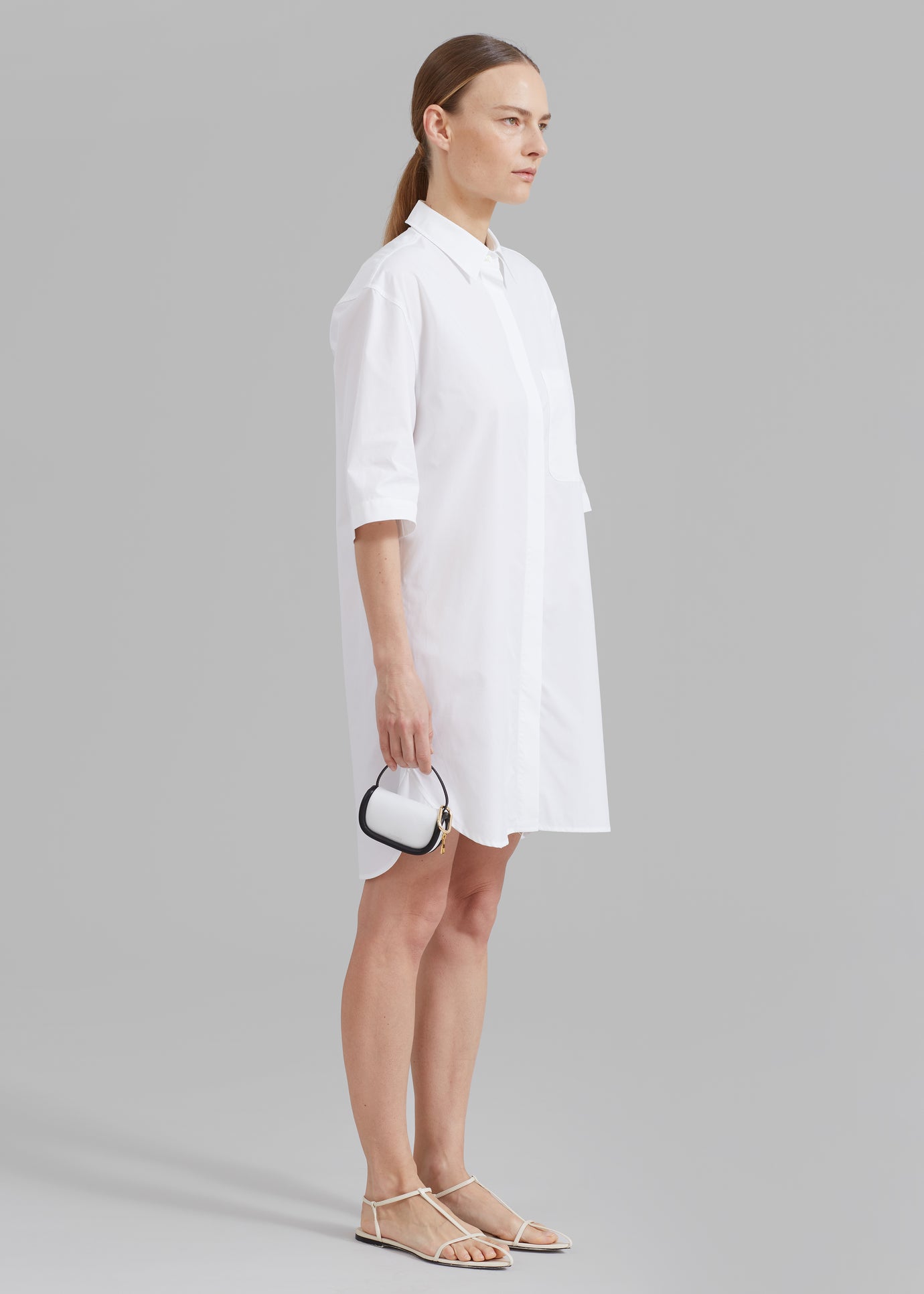Loulou Studio Evora Shirt Dress - White - 1