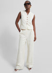 Loulou Studio Idai Pants - Frost Ivory