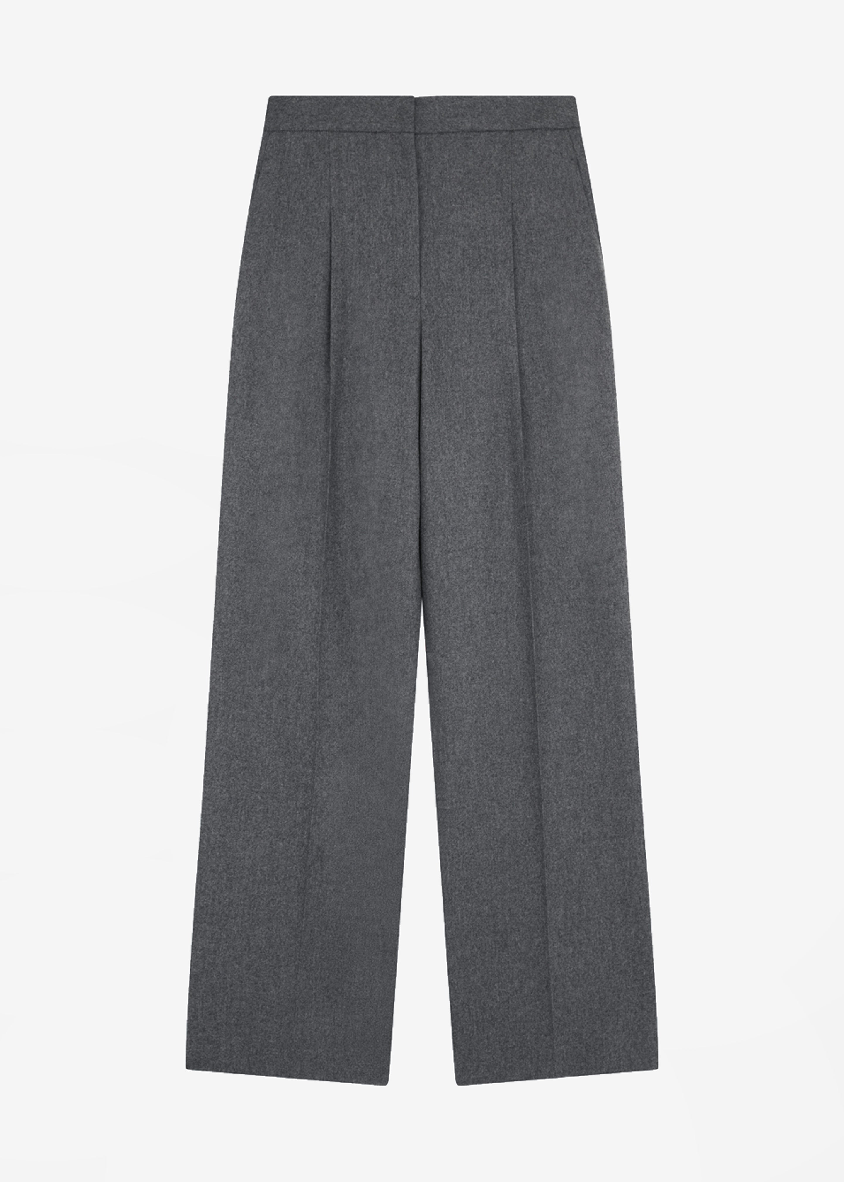 Loulou Studio Juno Flannel Trousers - Grey - 7