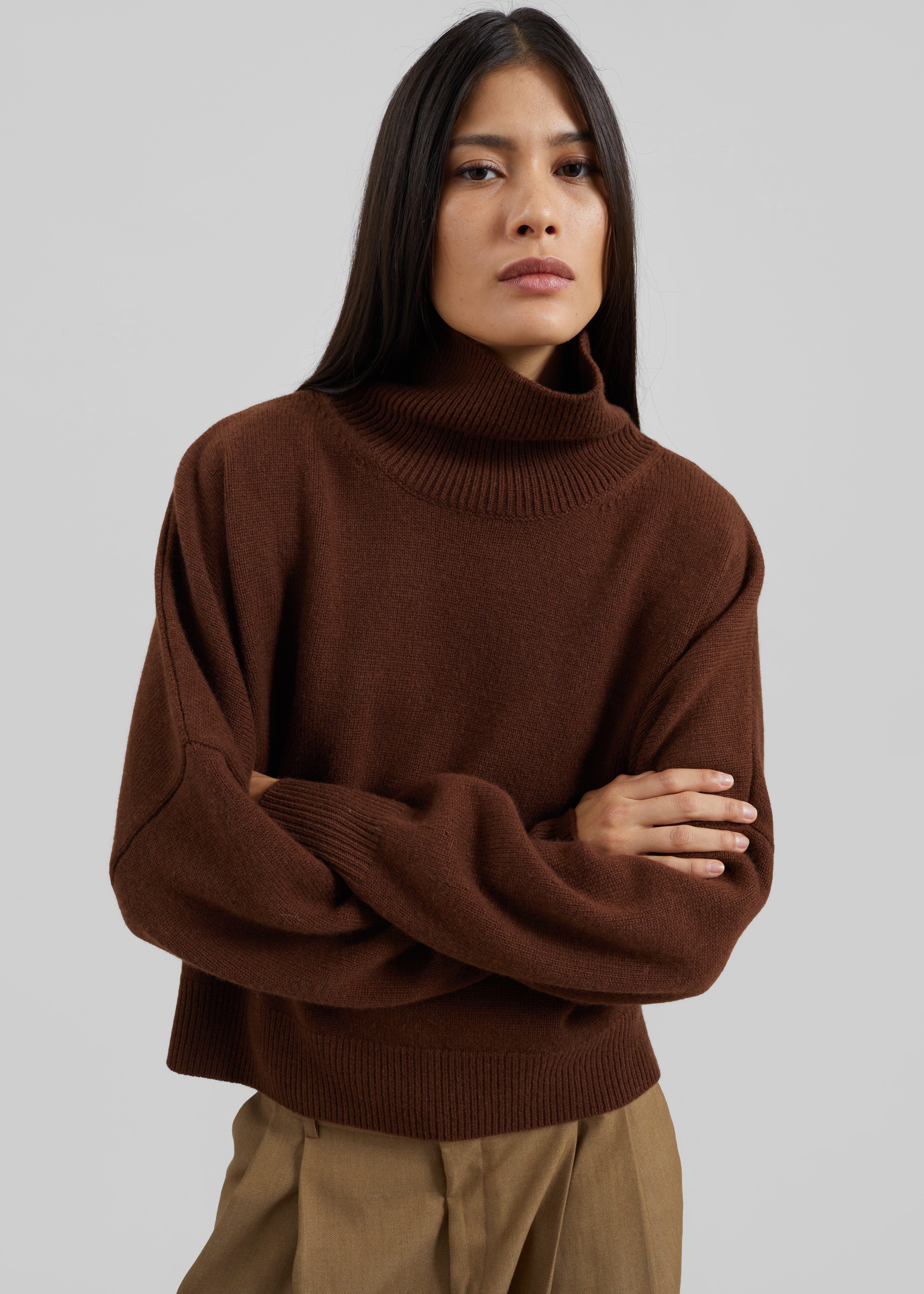 モカブラウン Rhea Trapeze Turtleneck - Mocha – The Frankie Shop