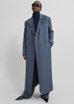 Loulou Studio Maisun Long Coat - Fjord Grey