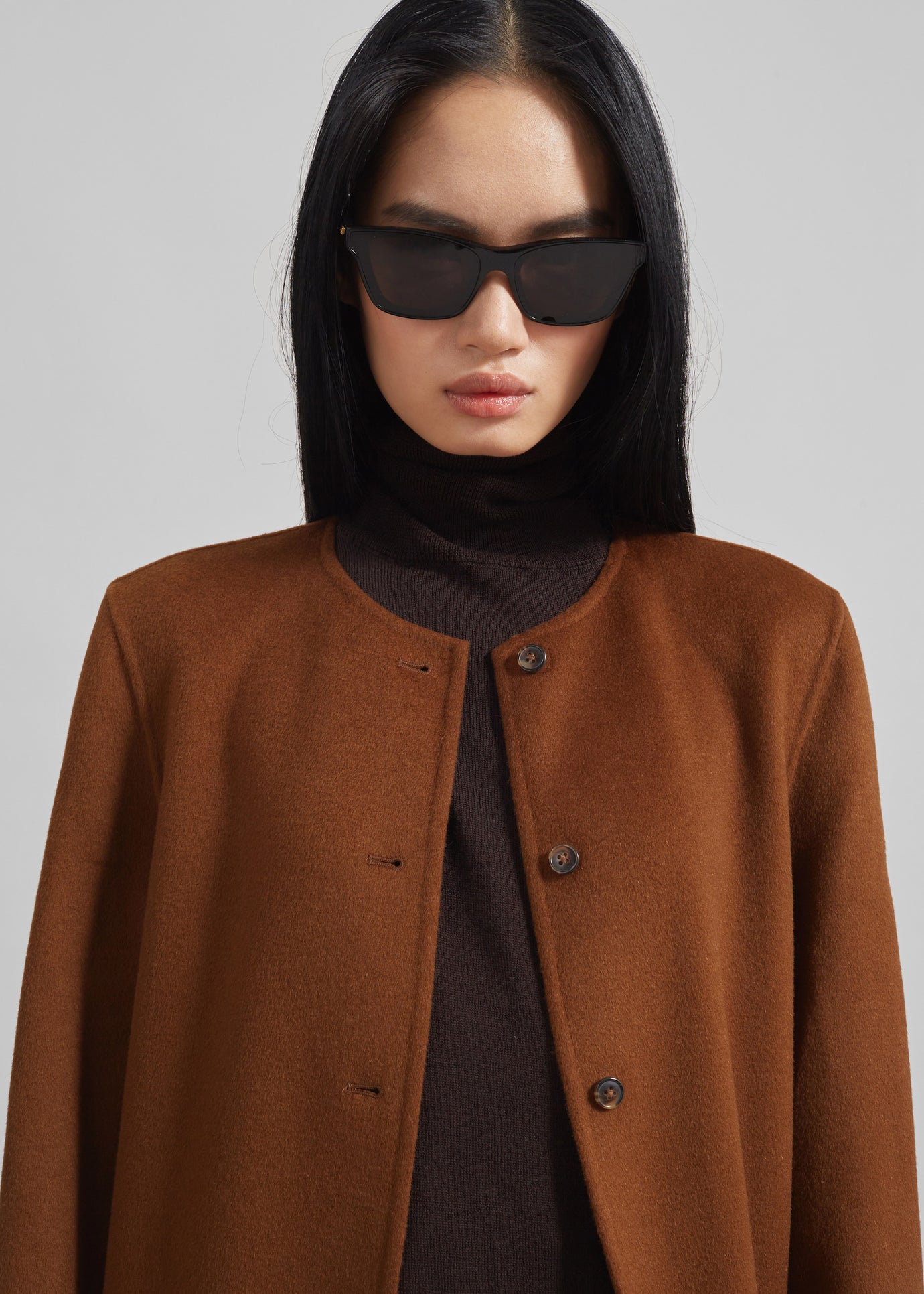 Loulou Studio Martil Long Coat - Wood - 1