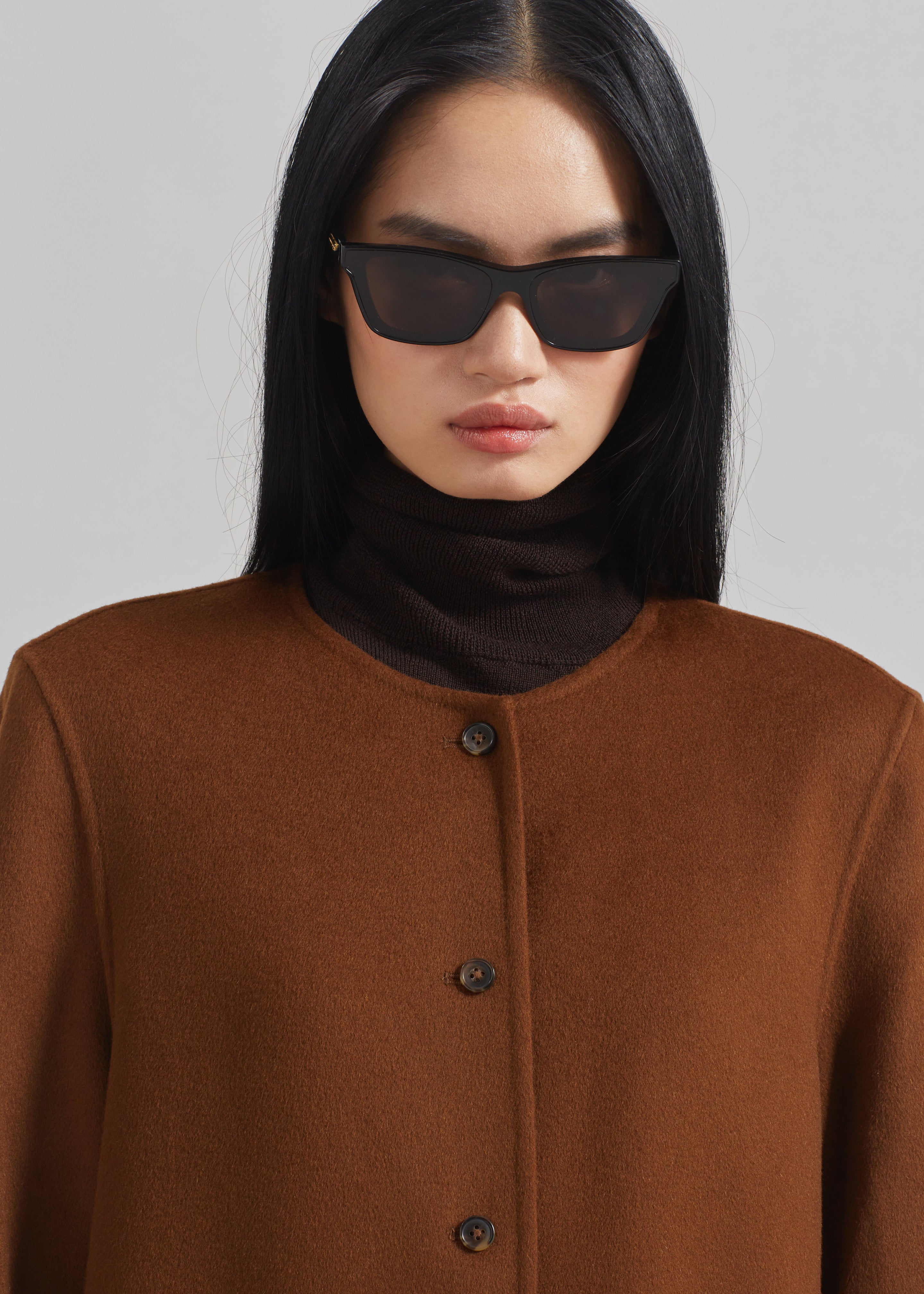 Loulou Studio Martil Long Coat - Wood - 4