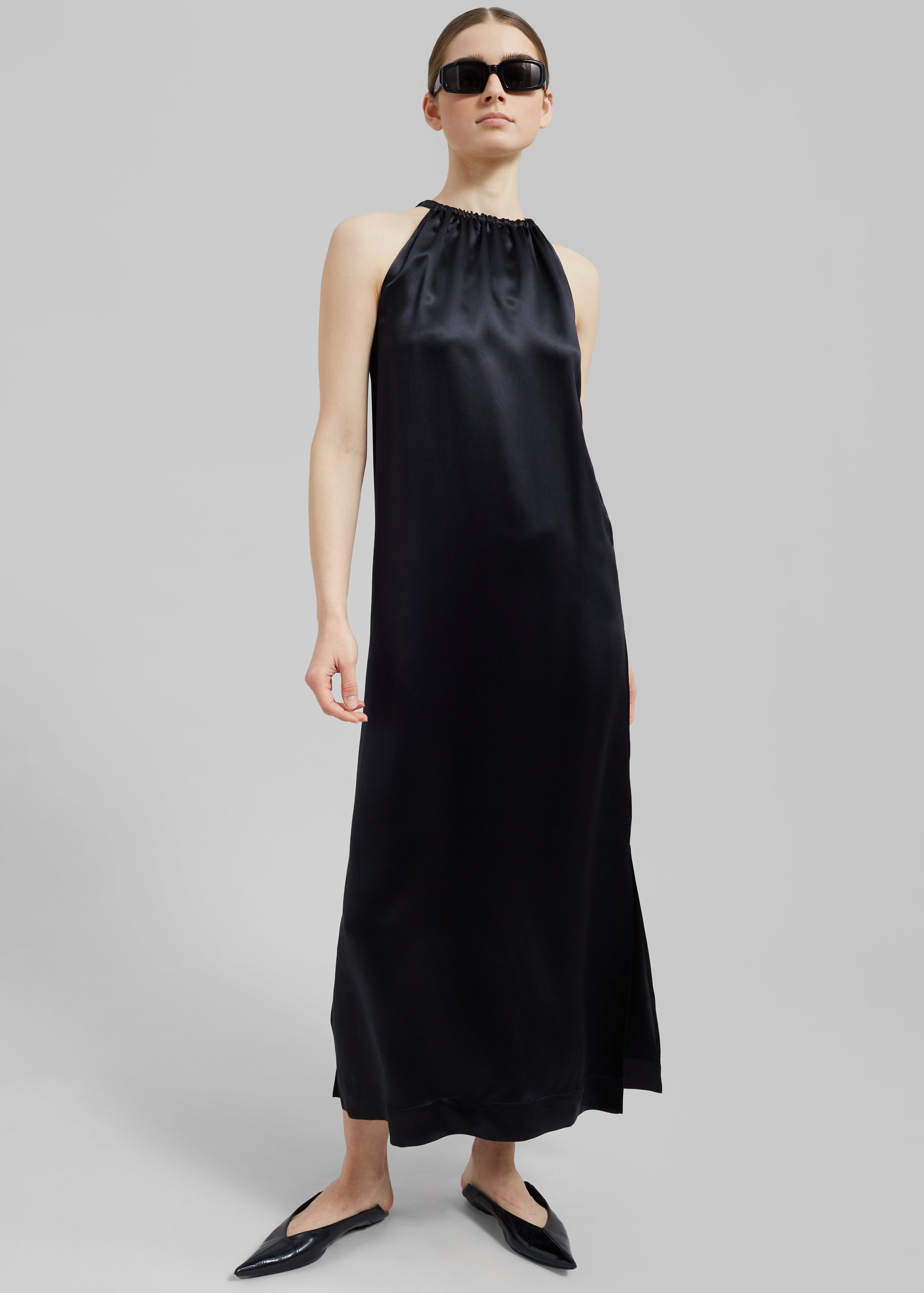 Loulou Studio Morene Long Dress - Black - 1