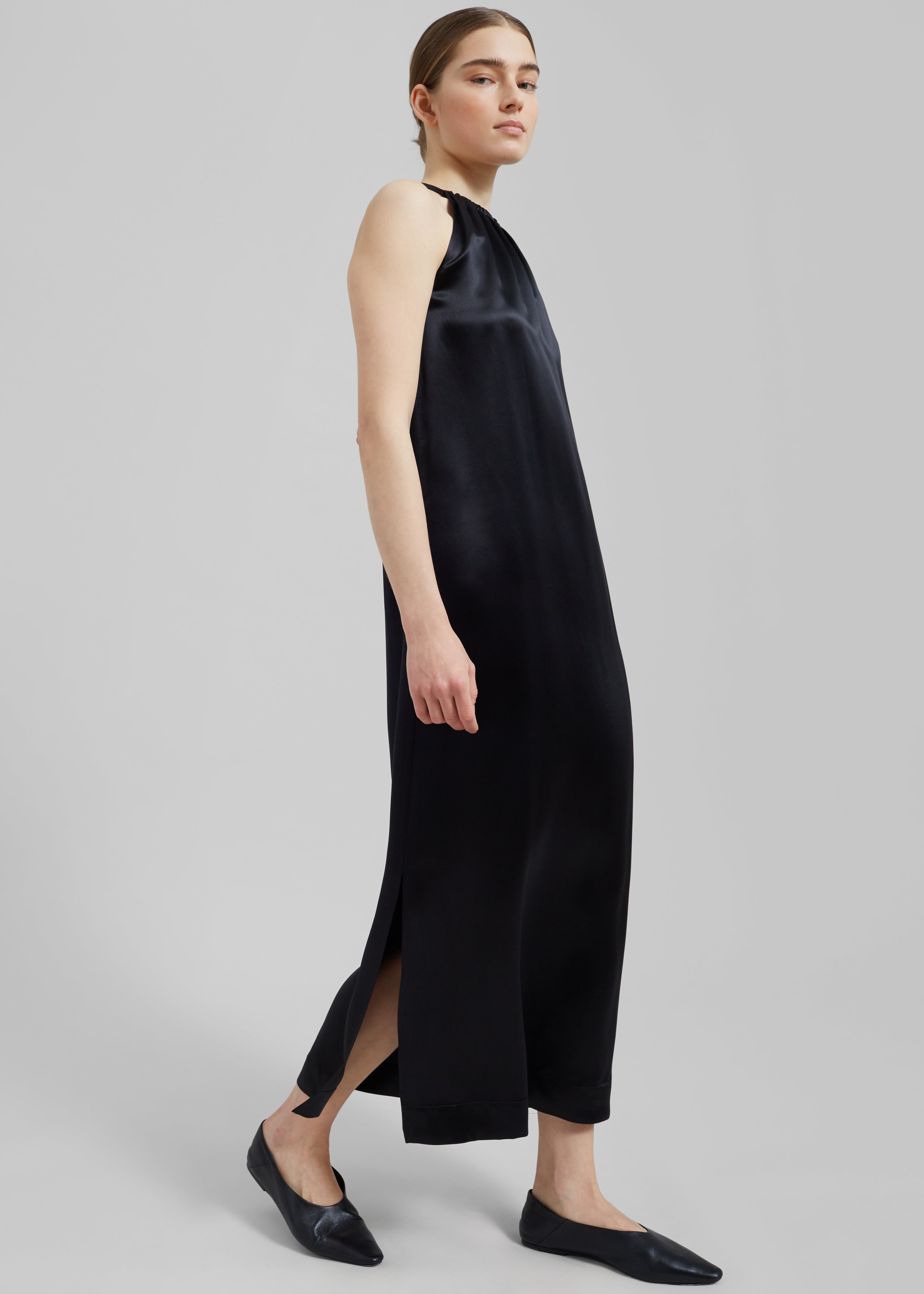 Loulou Studio Morene Long Dress - Black - 3