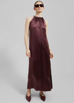 Loulou Studio Morene Long Dress - Midnight Bordeaux