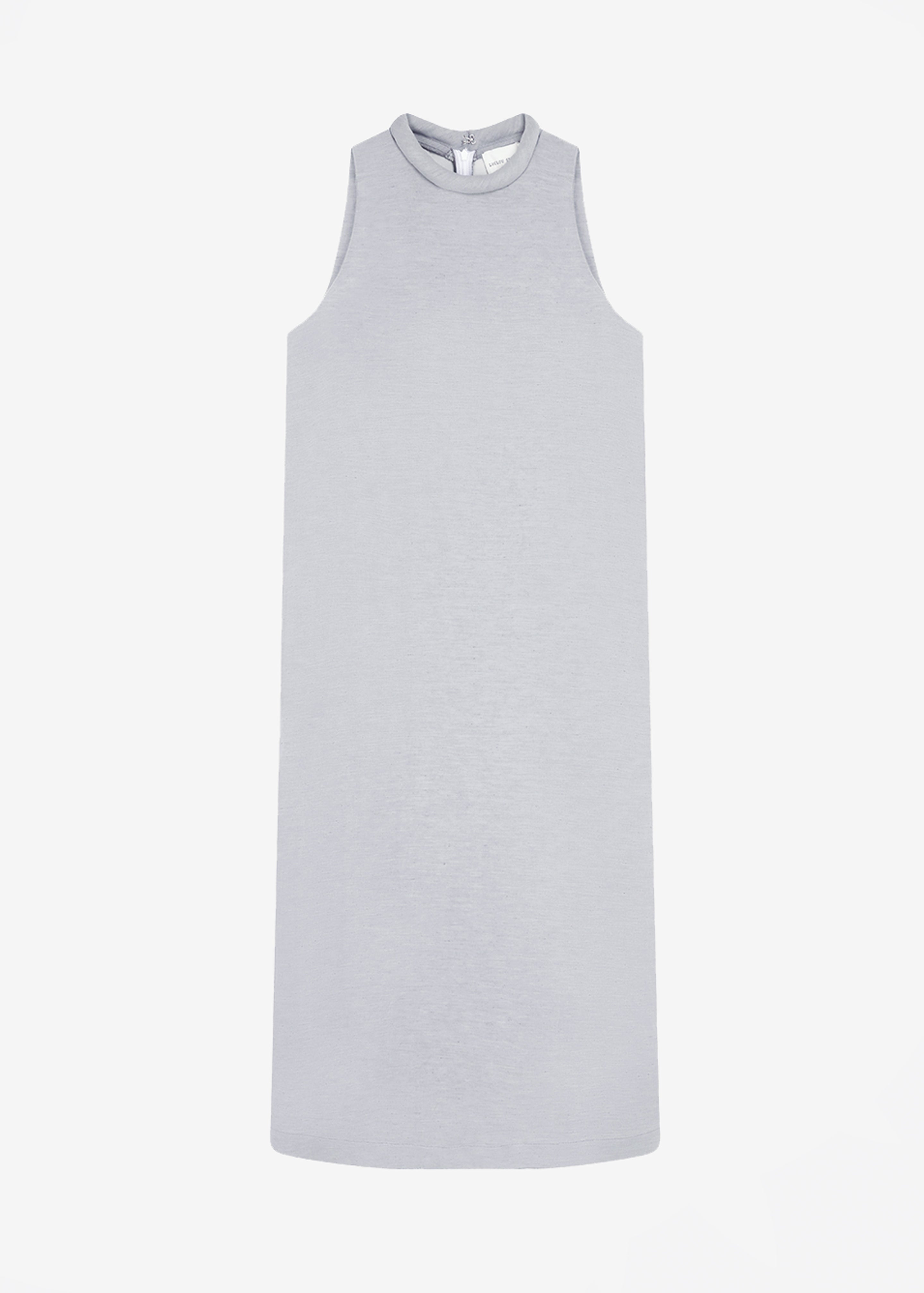 Loulou Studio Rivida Mixed Linen Dress - Pearl Grey Melange - 6