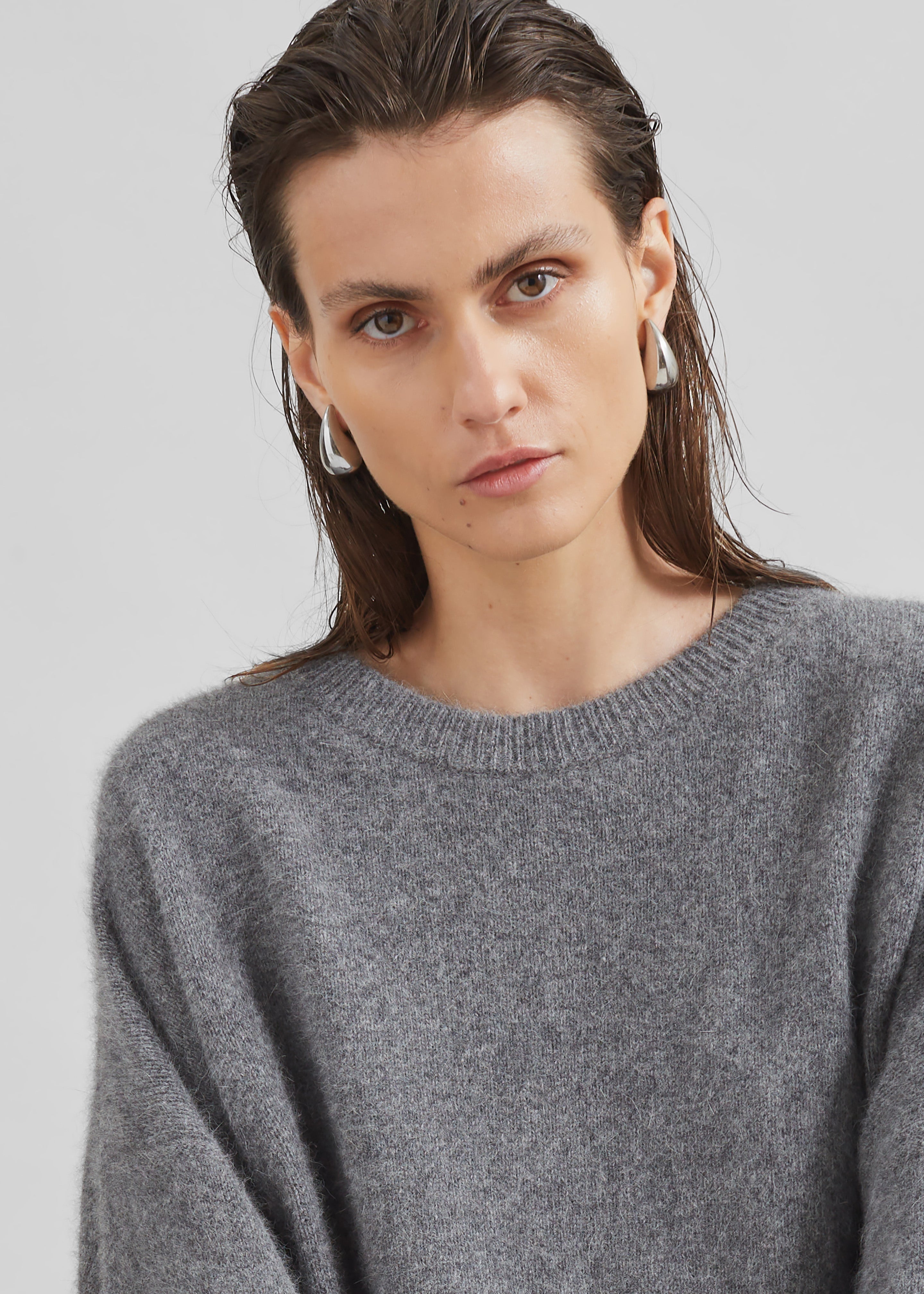 Loulou Studio Ropo Sweater - Anthracite - 3