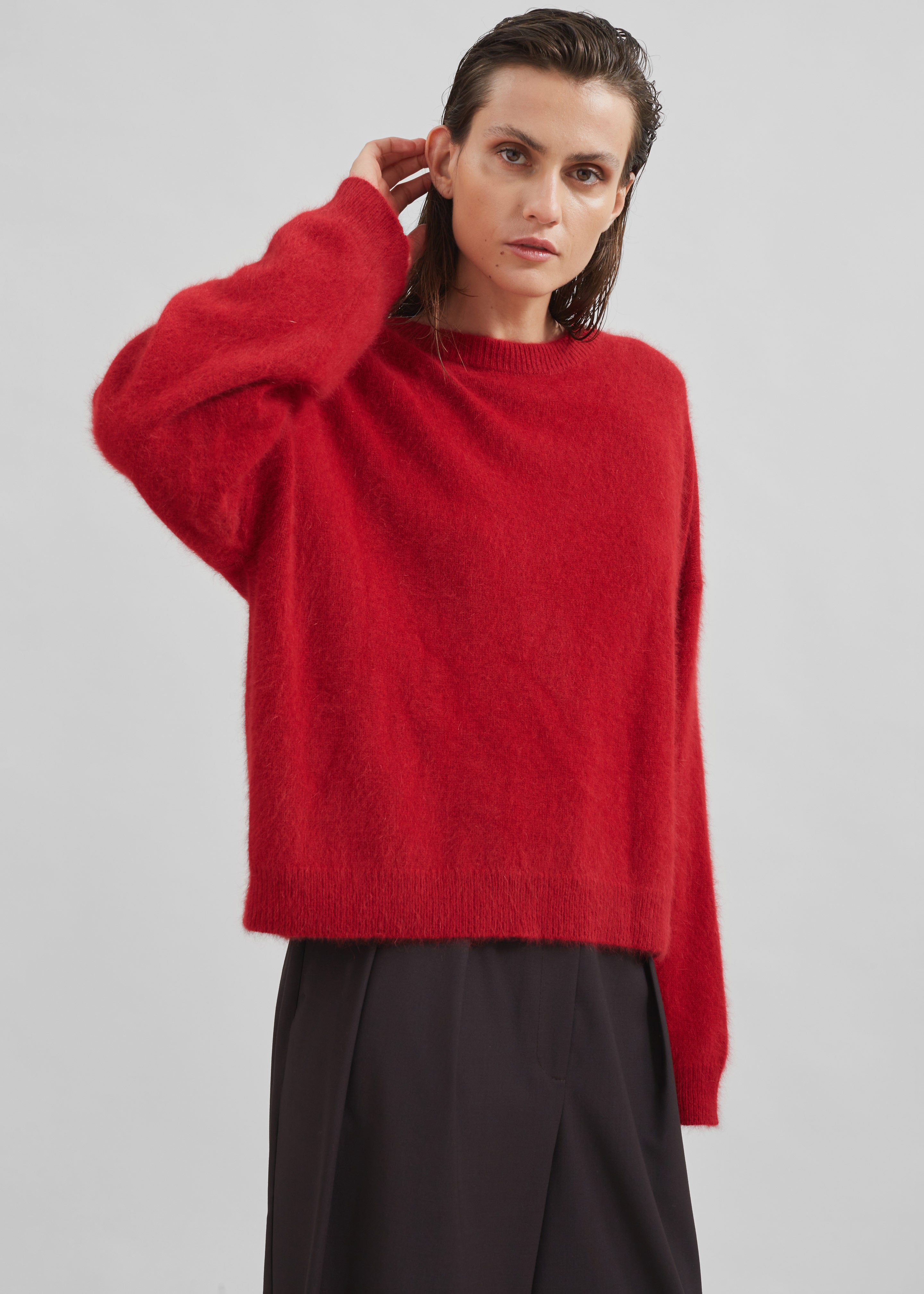 Loulou Studio Ropo Sweater - Burgundy - 6