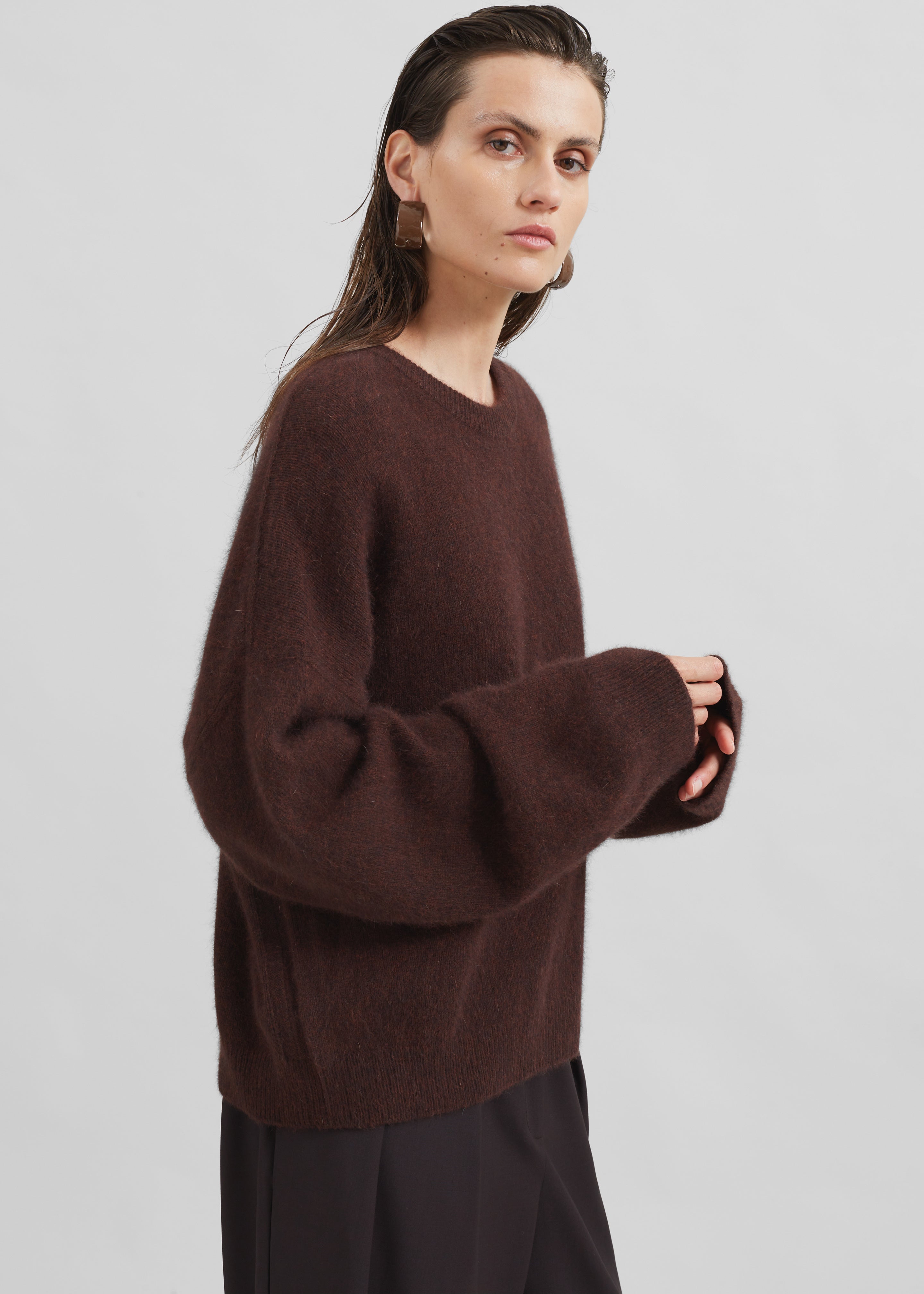 Loulou Studio Ropo Sweater - Choco - 5