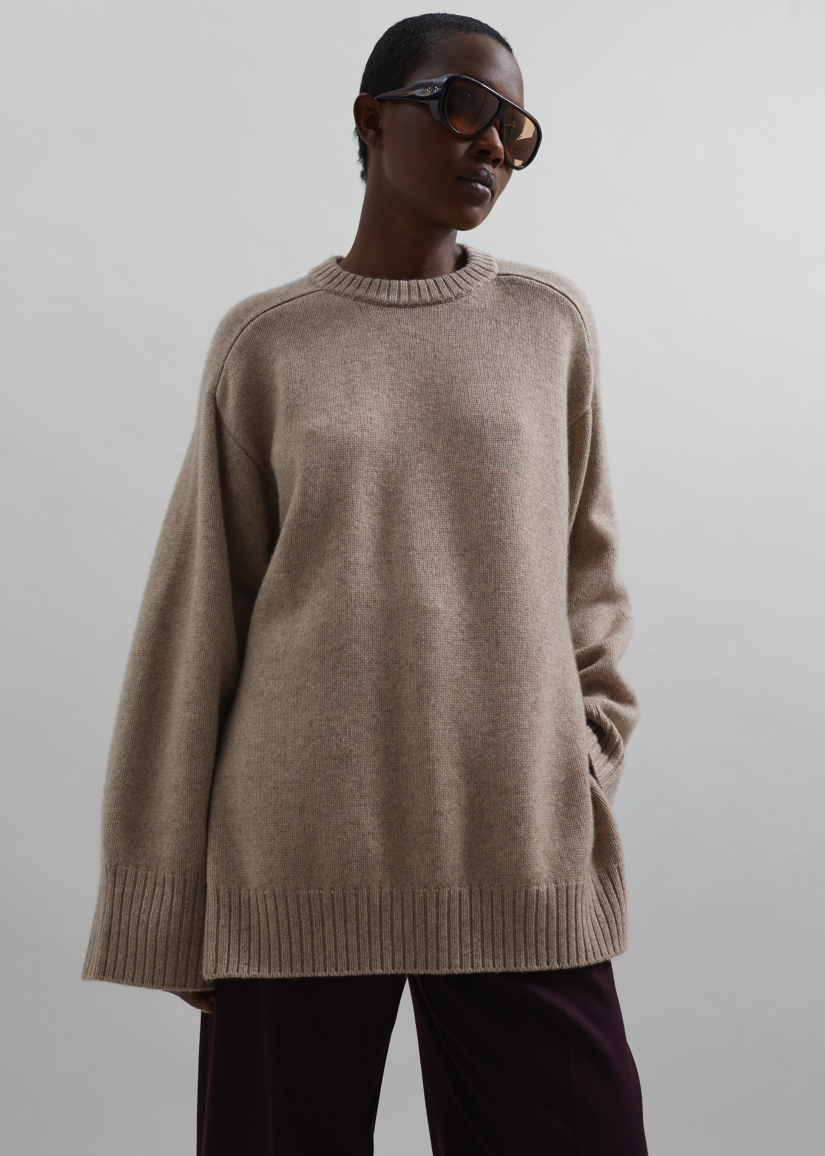 Loulou Studio Safi Sweater - Beige Melange