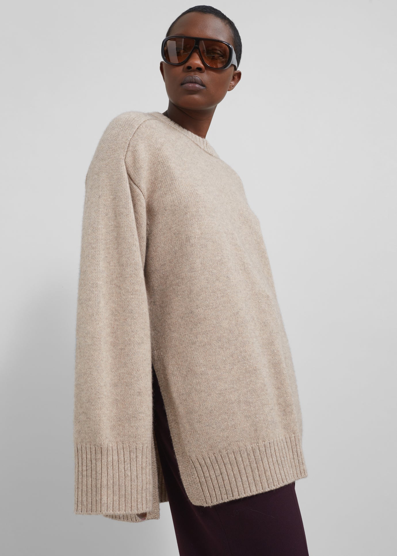 Loulou Studio Safi Sweater - Beige Melange