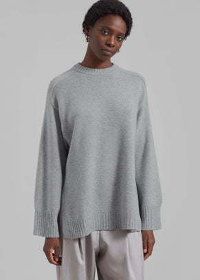 Loulou Studio Safi Sweater - Grey Melange