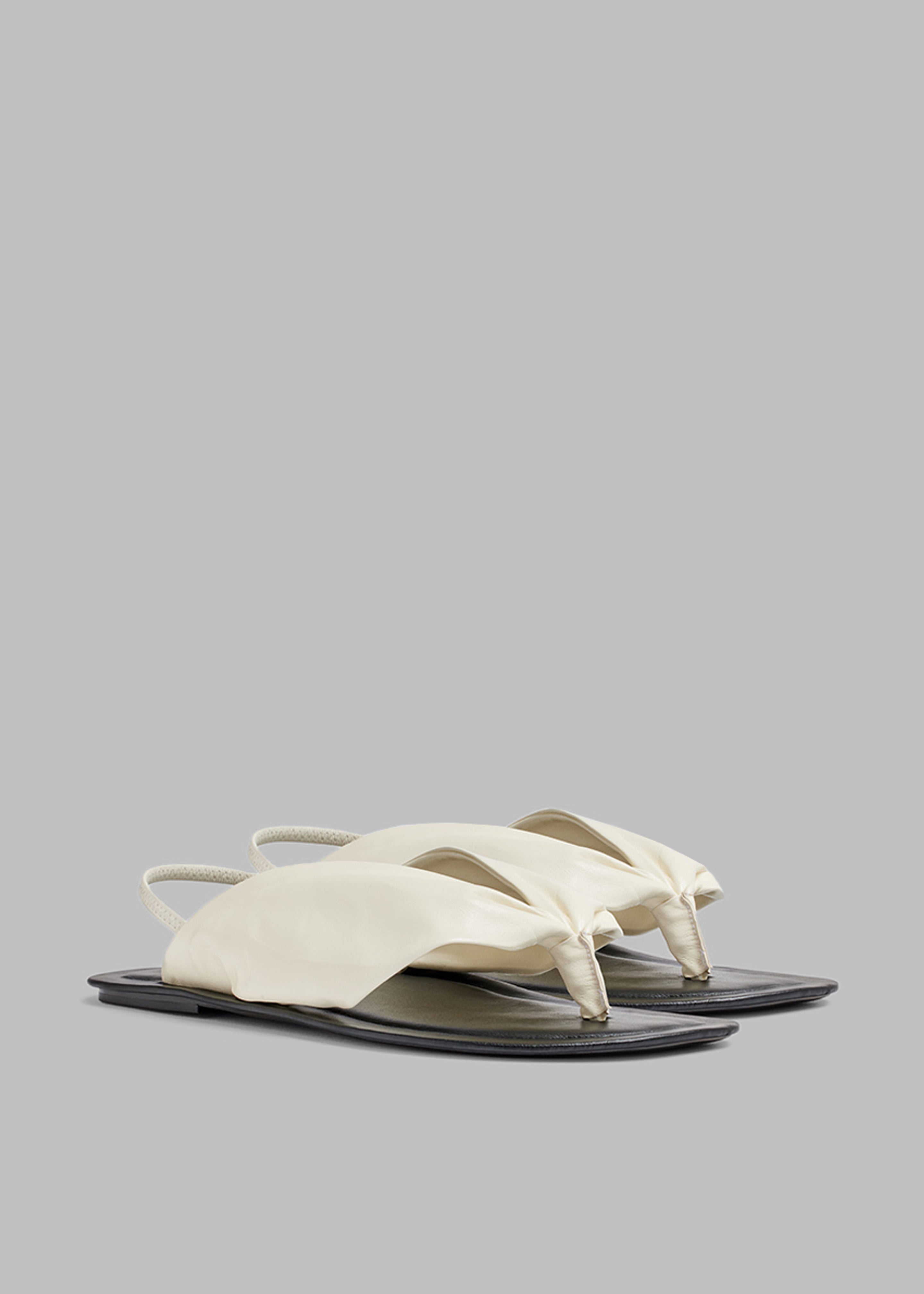 Loulou Studio Sahado Leather Sandals - Soft Cream - 4