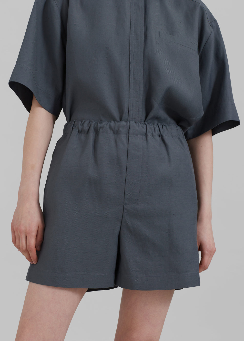Loulou Studio Seto Shorts - Fjord Grey - 1