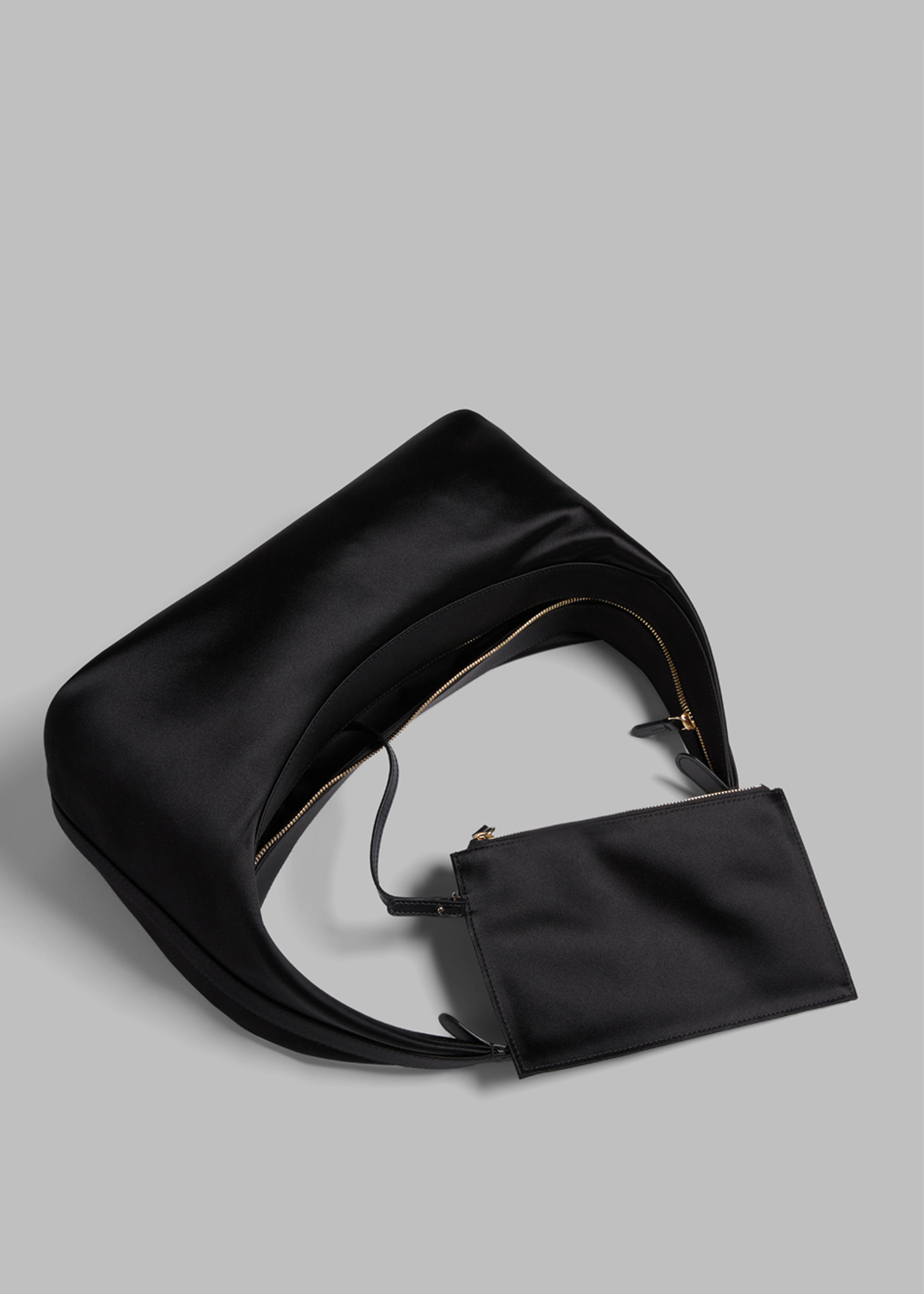 Loulou Studio Tania Satin Shoulder Bag - Black - 6