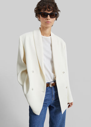 Loulou de Saison Sira Shawl Collar Jacket - Ivory