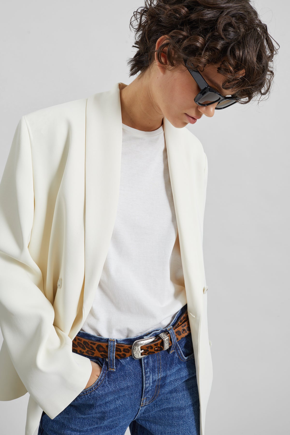 Loulou de Saison Sira Shawl Collar Jacket - Ivory