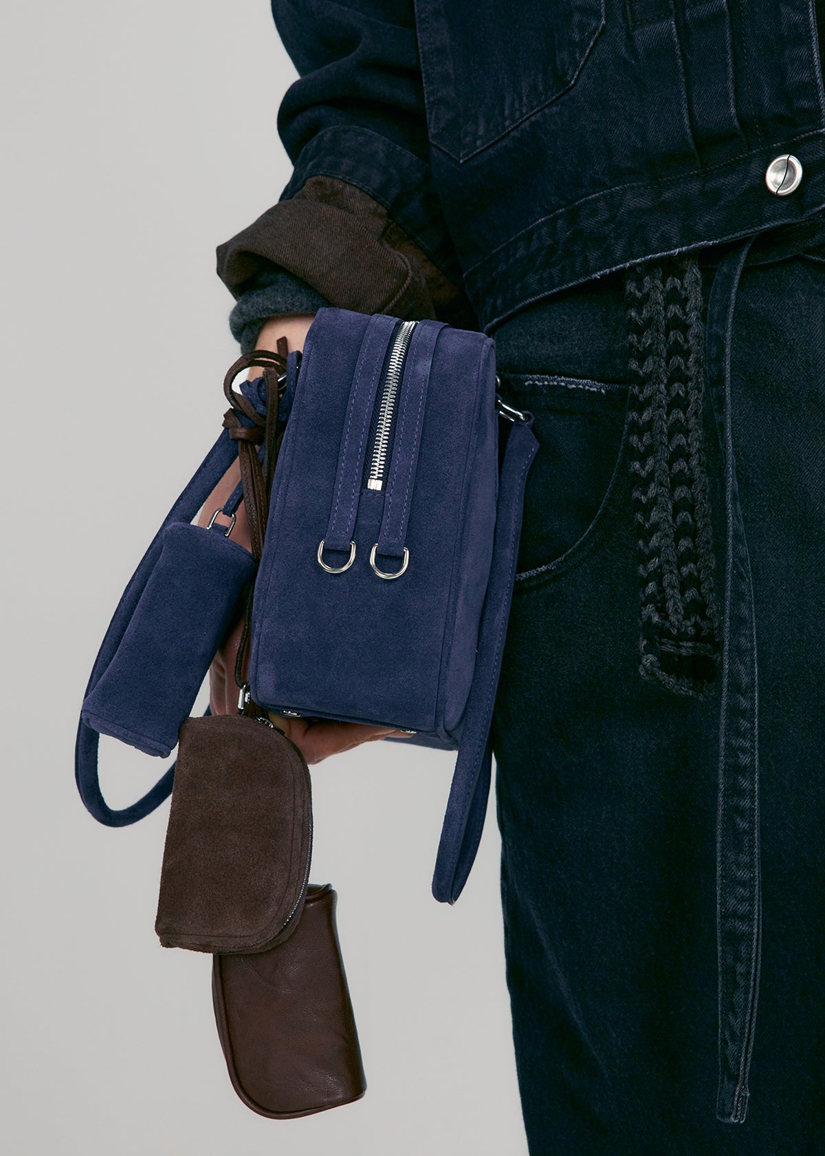 Low Classic Bookey Bag - Suede Blue - 7