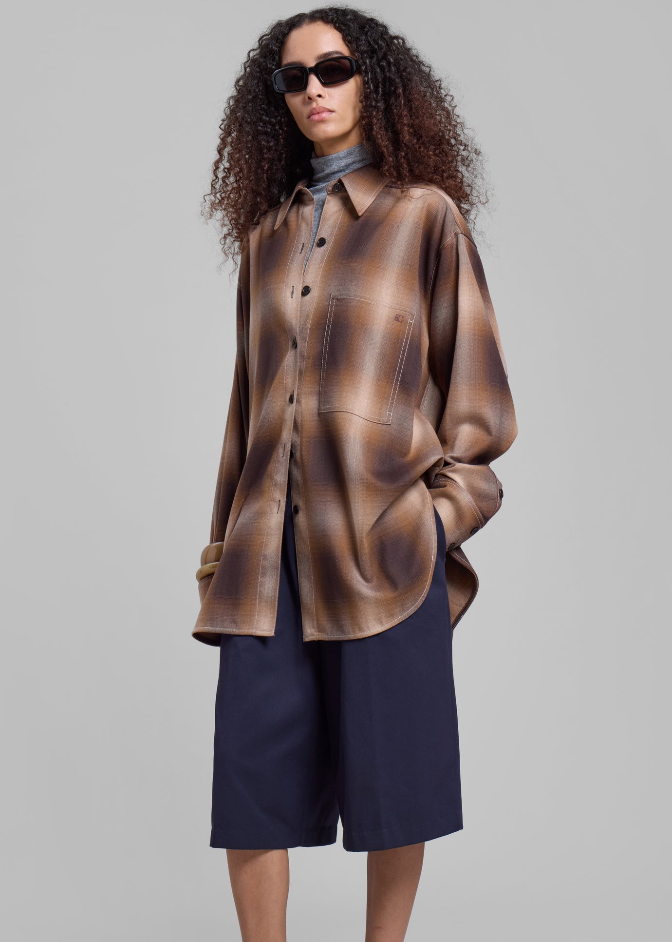 Low Classic Check Shirt - Brown - 1