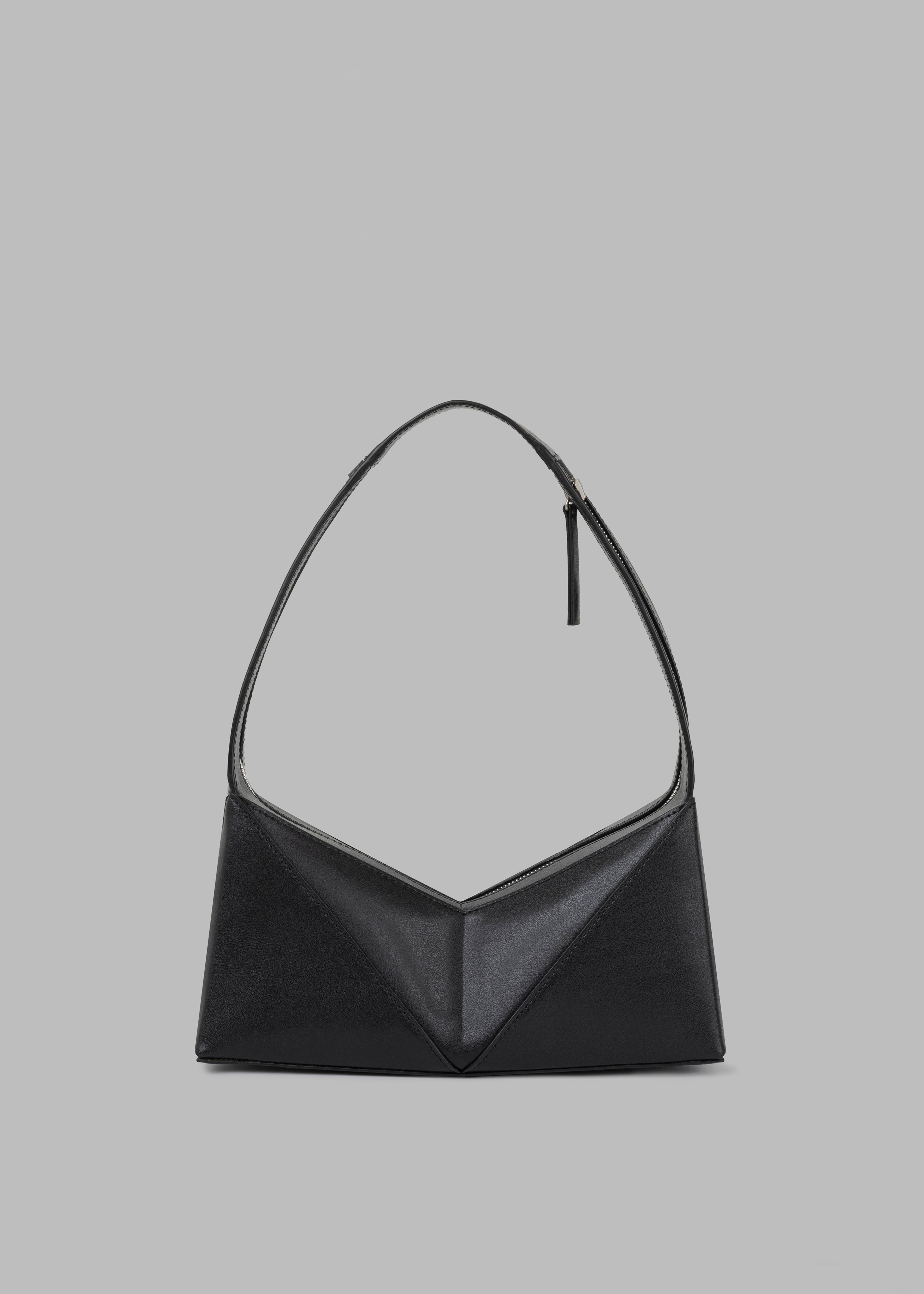 Low Classic Folded Cube Shoulder Bag - Black - 1