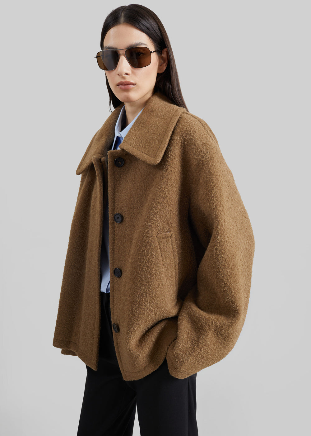 Low Classic Low Waist Belted Coat - Khaki Brown - 1