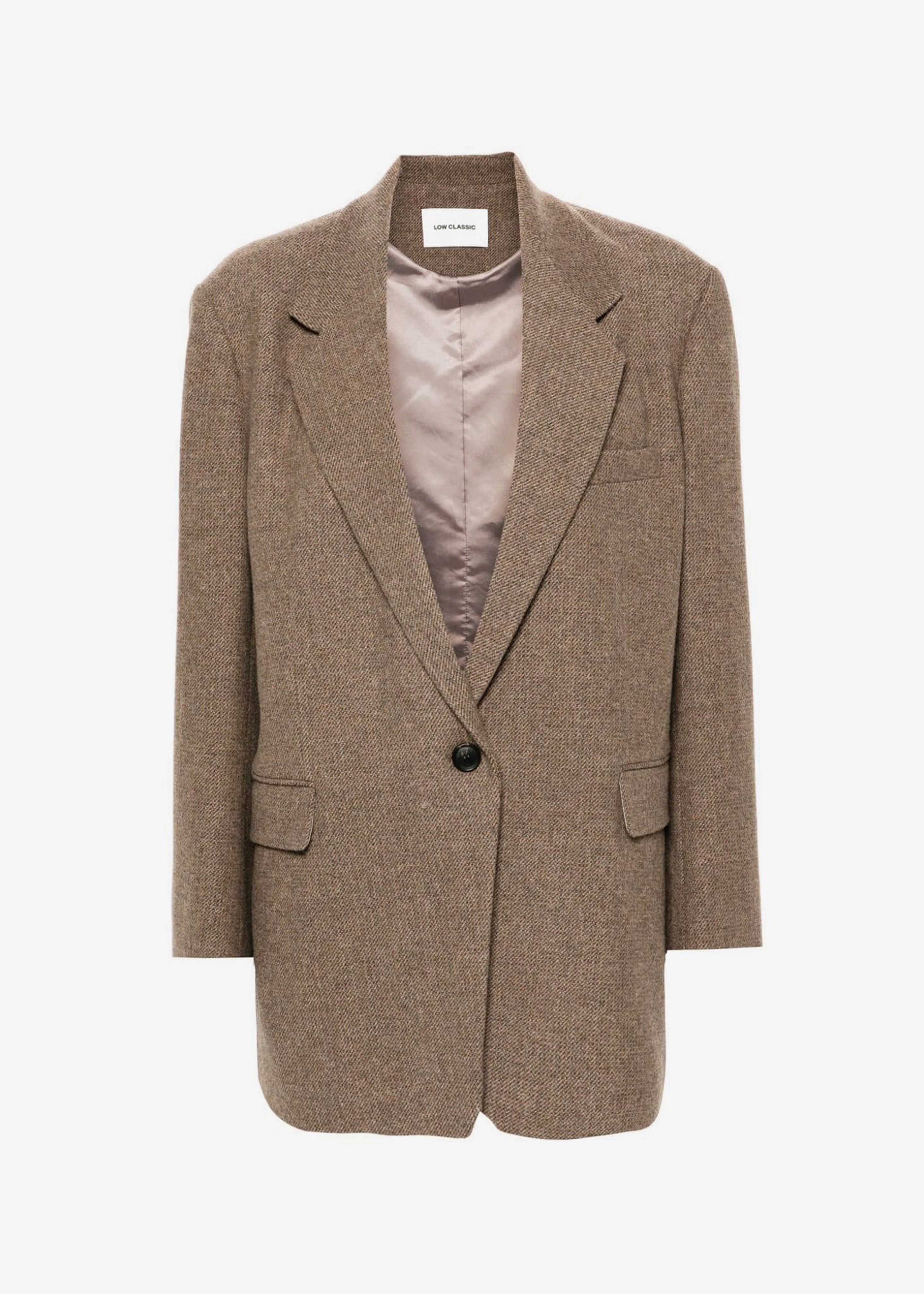 Low Classic Over Fit Wool Blazer - Brown - 9