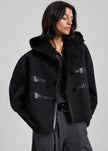 Low Classic Reversible Duffle Short Coat - Black
