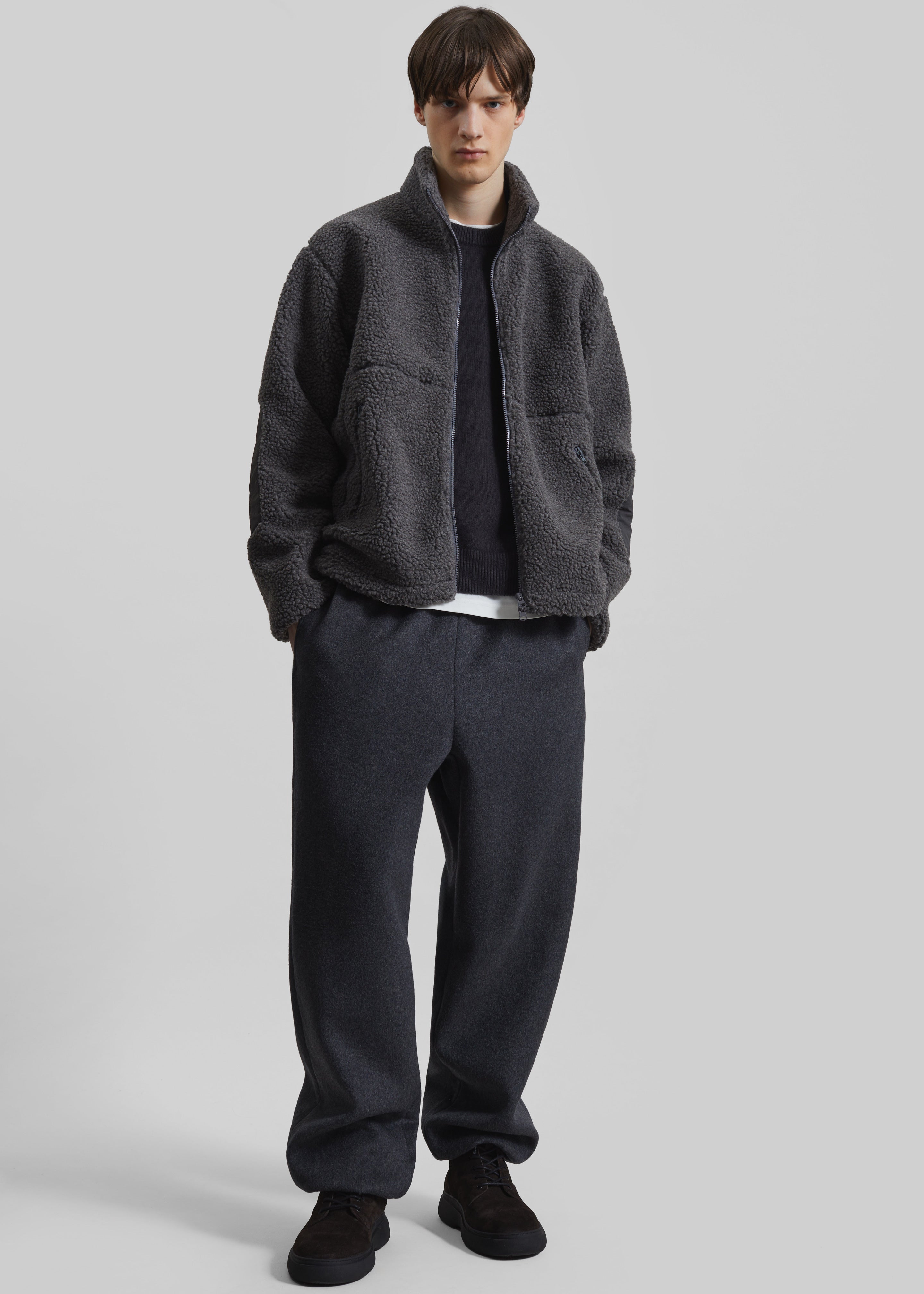 Lucan Fleece Jacket - Grey – The Frankie Shop