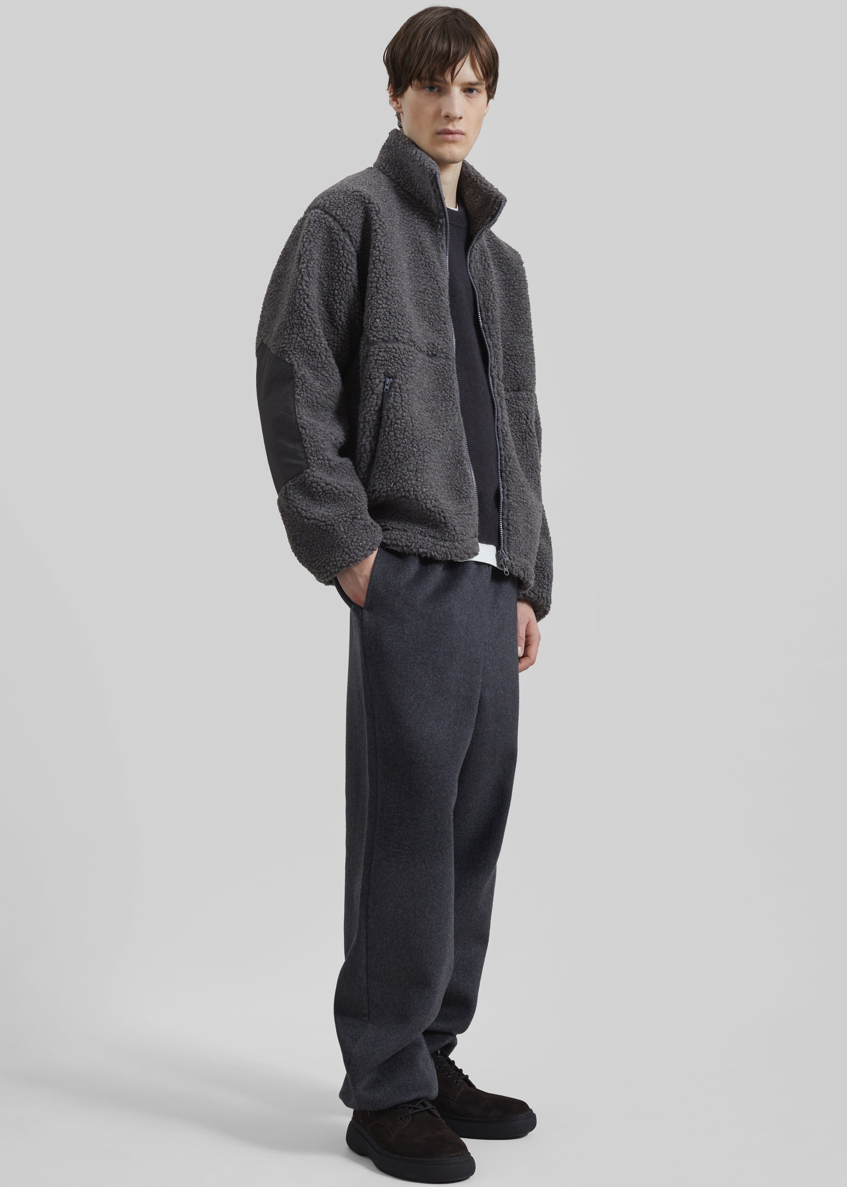EFFLORESCENCE フリースジャケット ダークグレー Lucan Fleece Jacket - Grey – The Frankie Shop