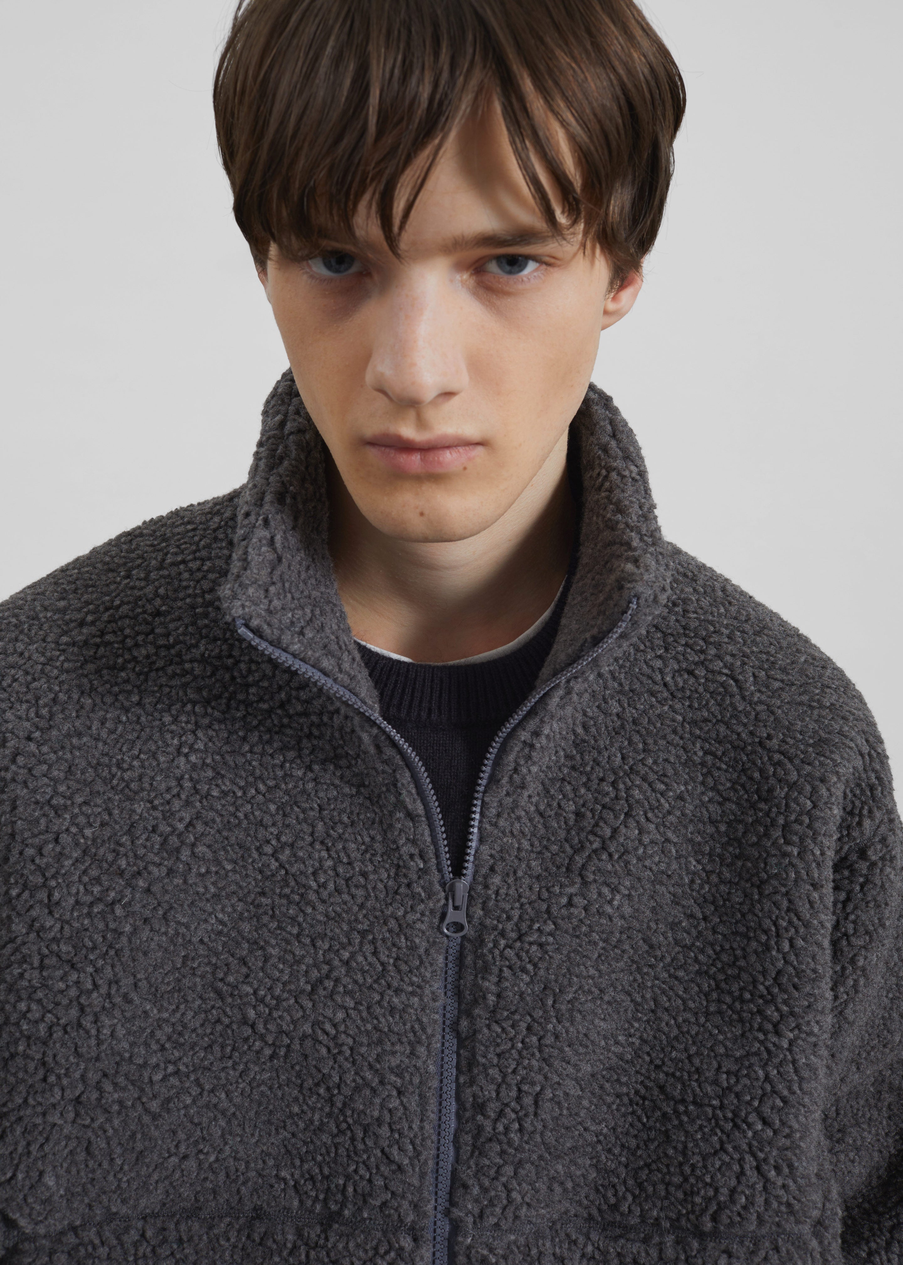 Lucan Fleece Jacket - Grey – The Frankie Shop