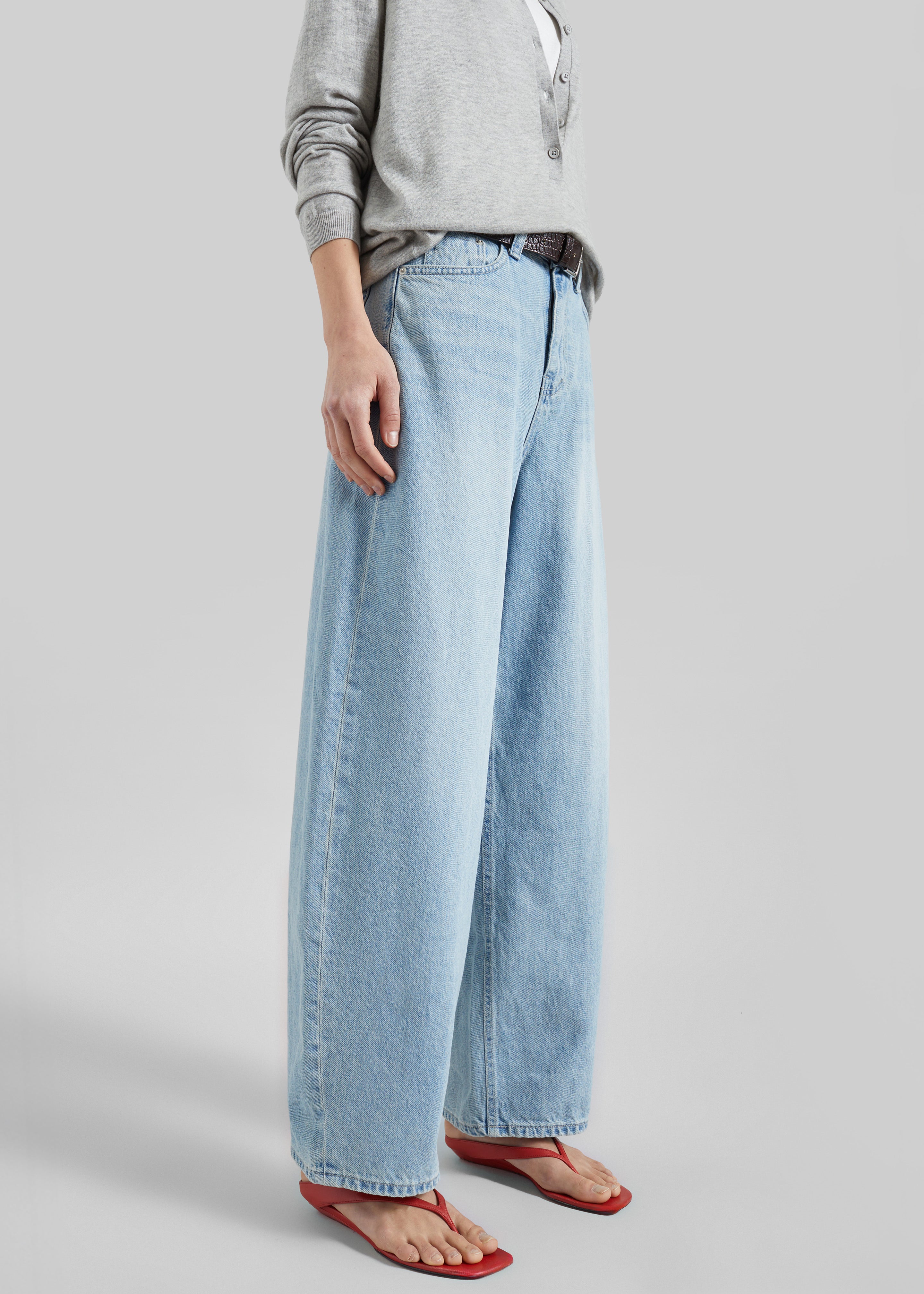 Lucena Barrel-Leg Jeans - Light Wash - 5