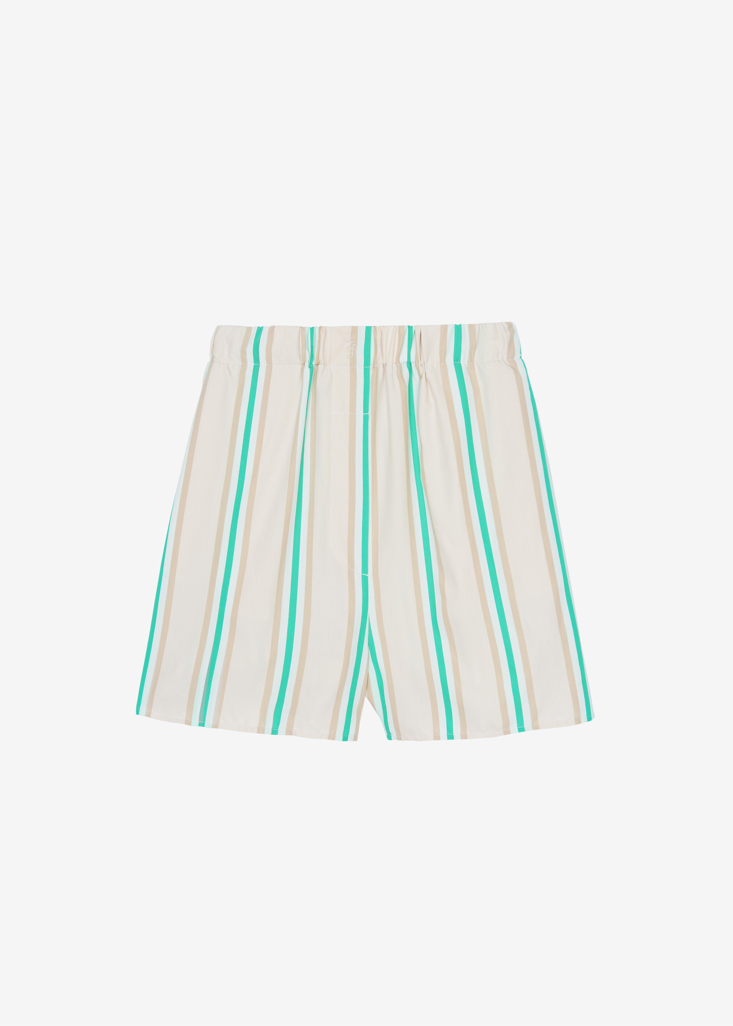 Lui Fluid Boxer Shorts - Beige Multi Stripe - 9