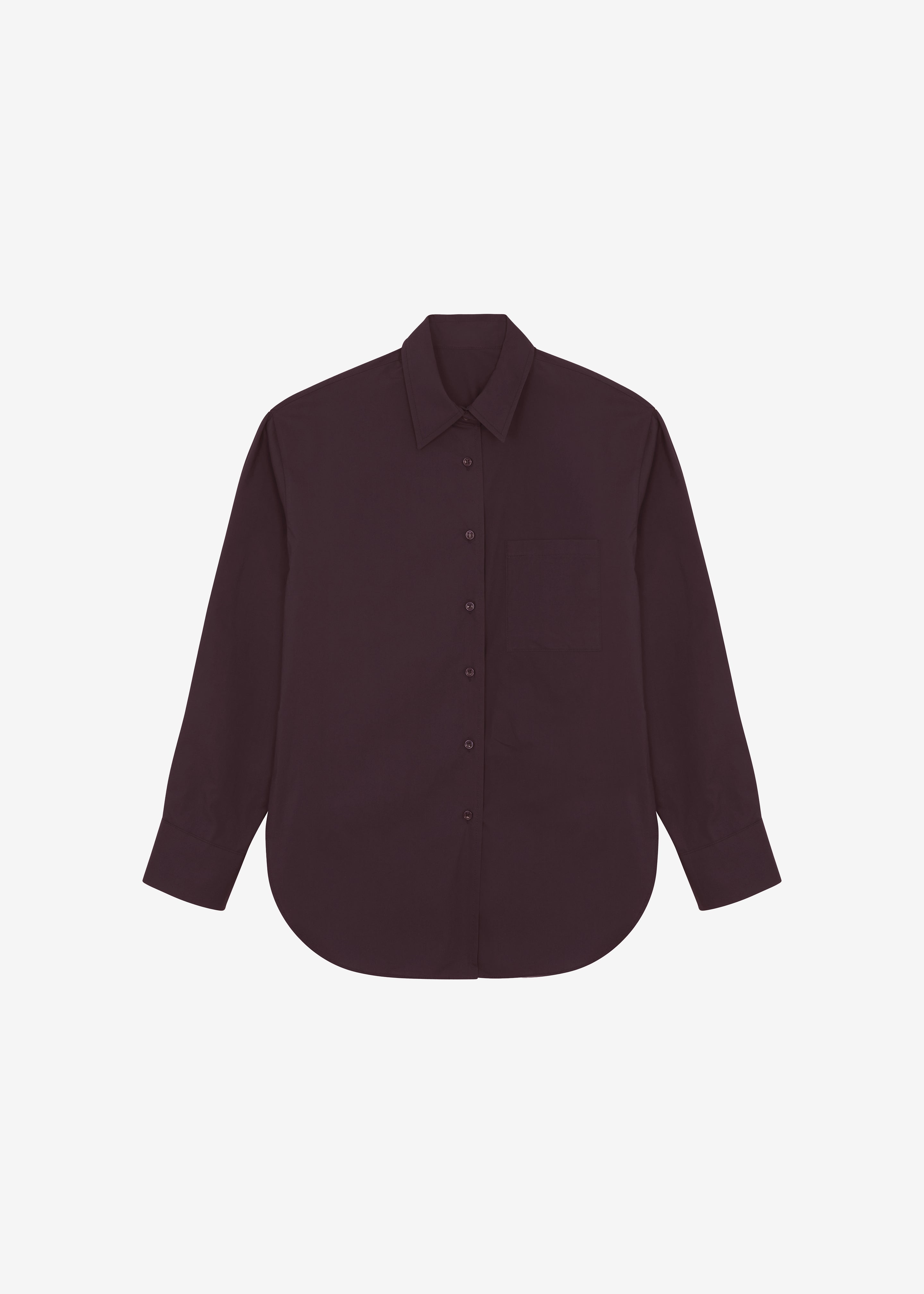 Lui Organic Cotton Shirt - Dark Plum – The Frankie Shop
