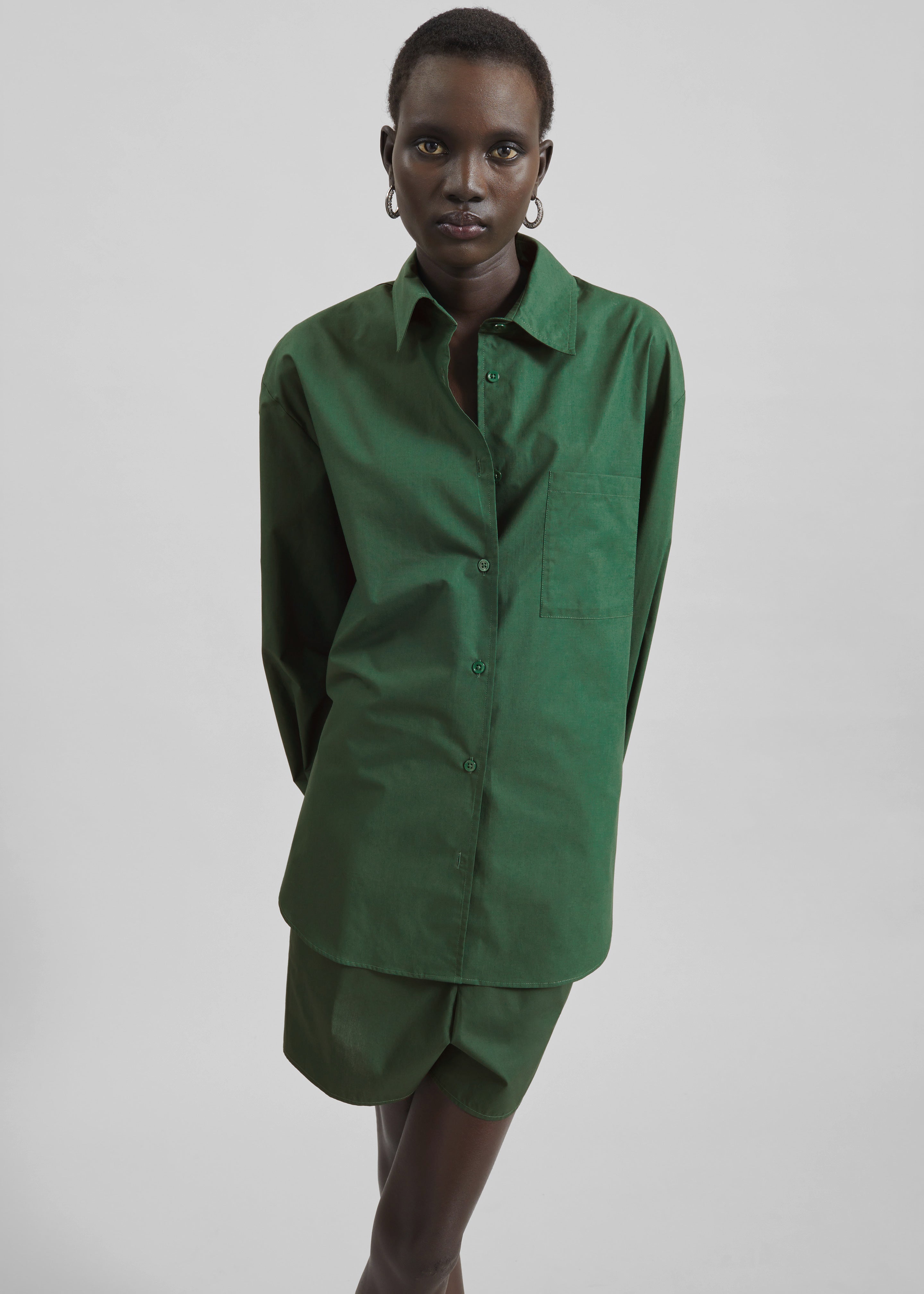 Lui Organic Cotton Shirt - Hunter Green – The Frankie Shop