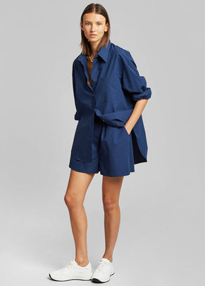 Lui Organic Cotton Shirt - Navy