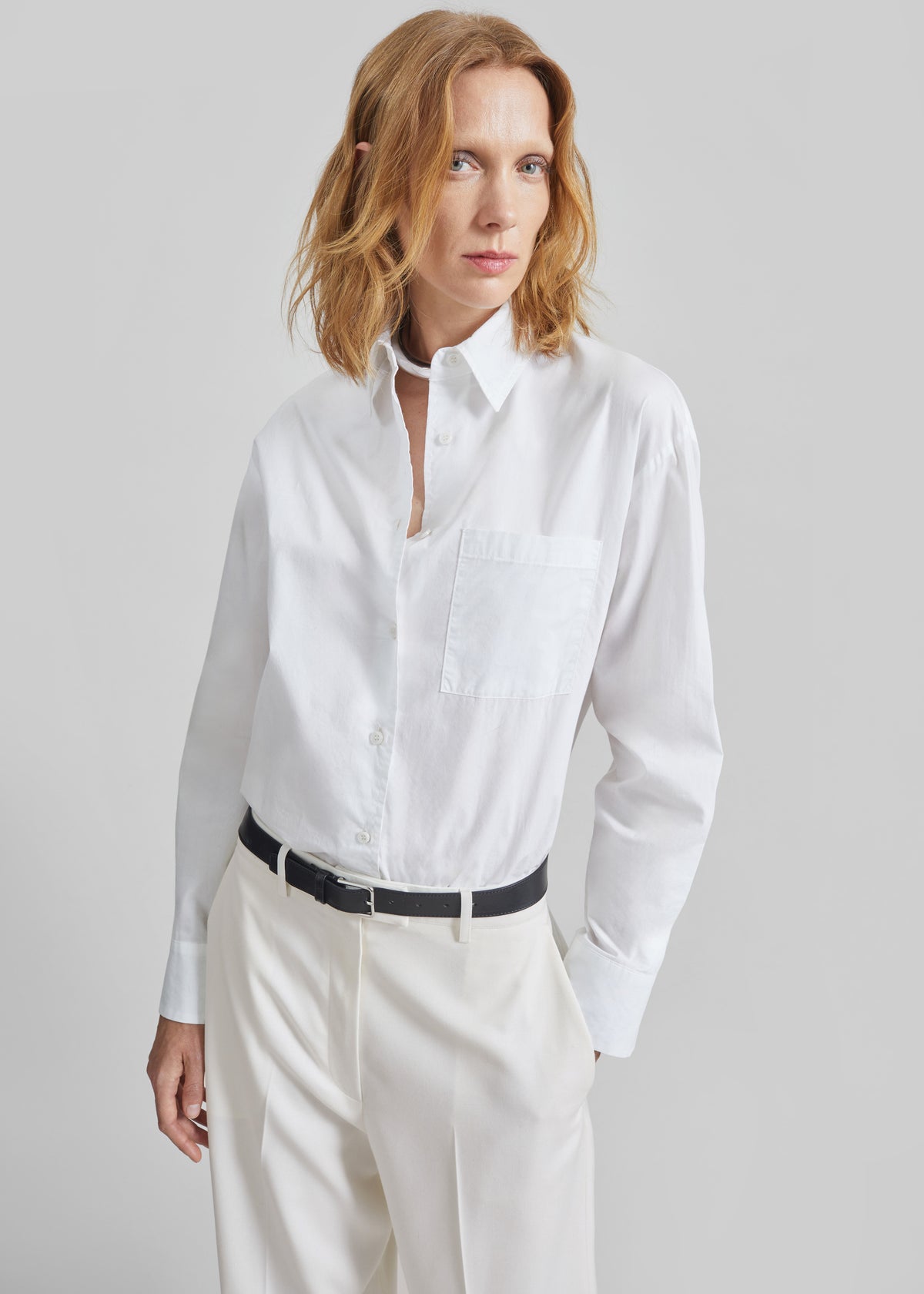 Lui Organic Cotton Shirt - White The Frankie Shop Lui Organic Cotton Shirt - White The Frankie Shop